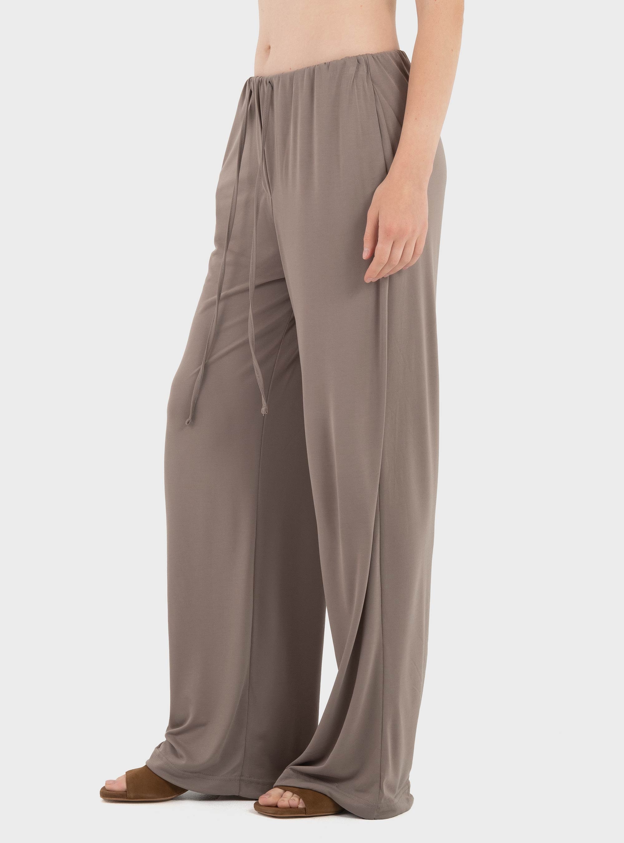 Black & Black  Loose Pants - Taupe