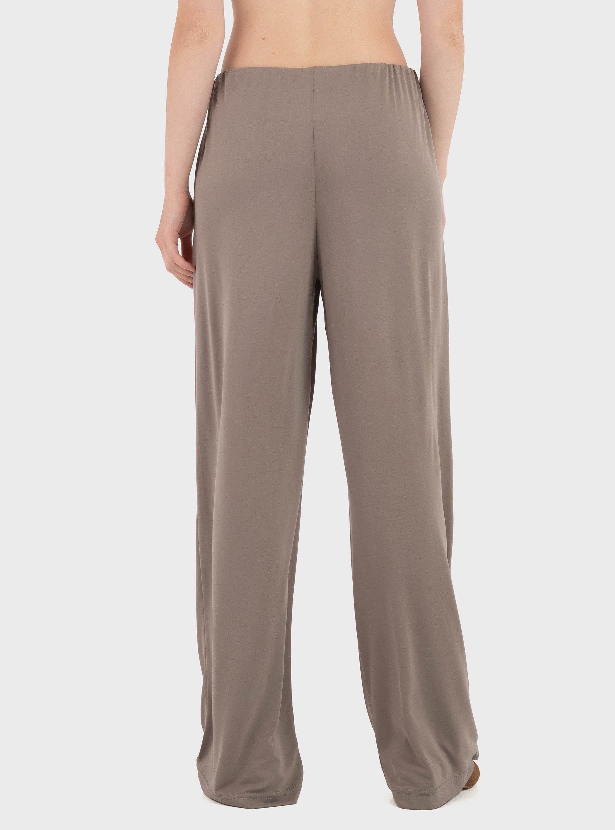Black & Black  Loose Pants - Taupe