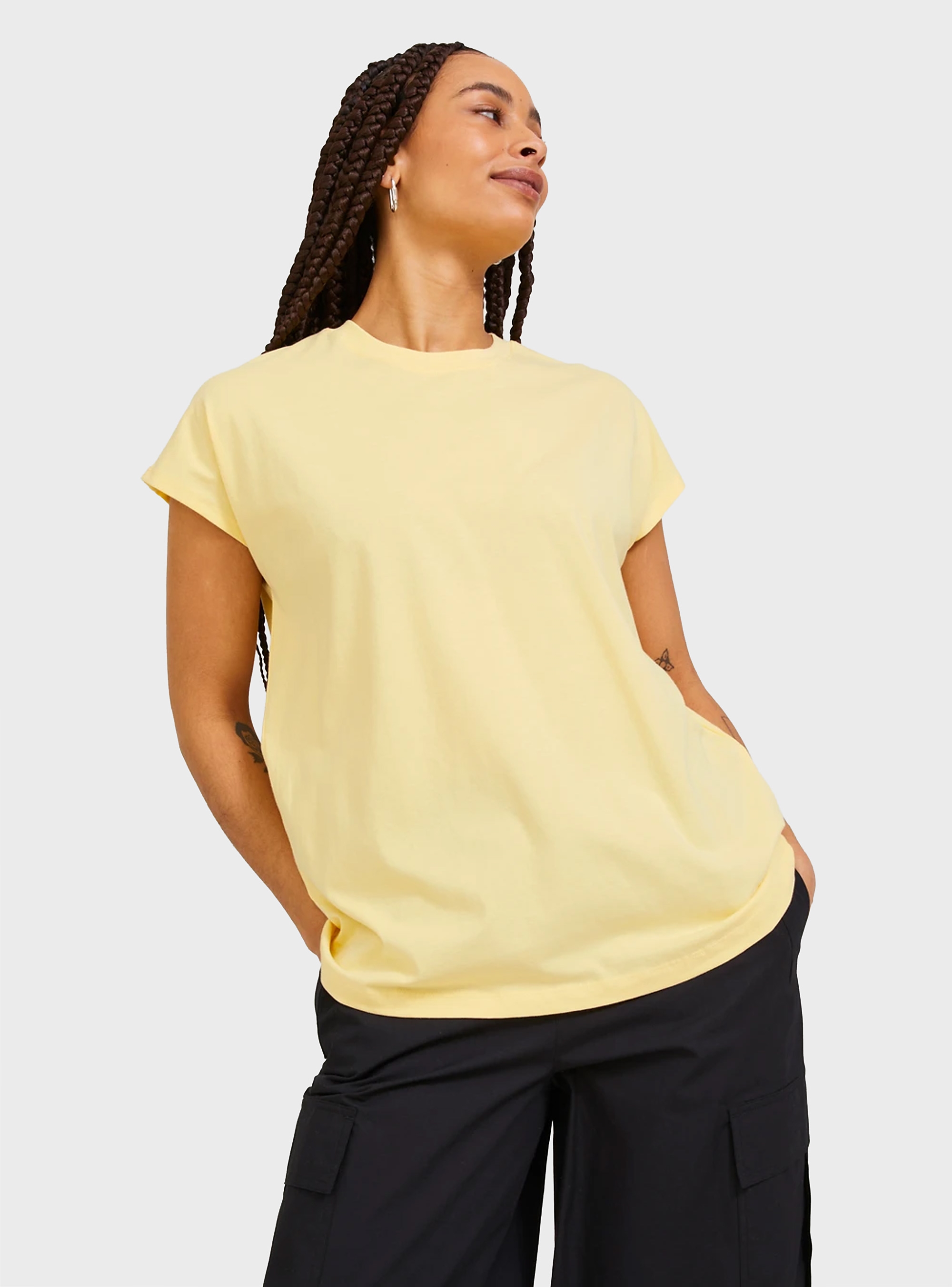 JJXX Astrid Boxy Sleeve Every Tee - Yellow