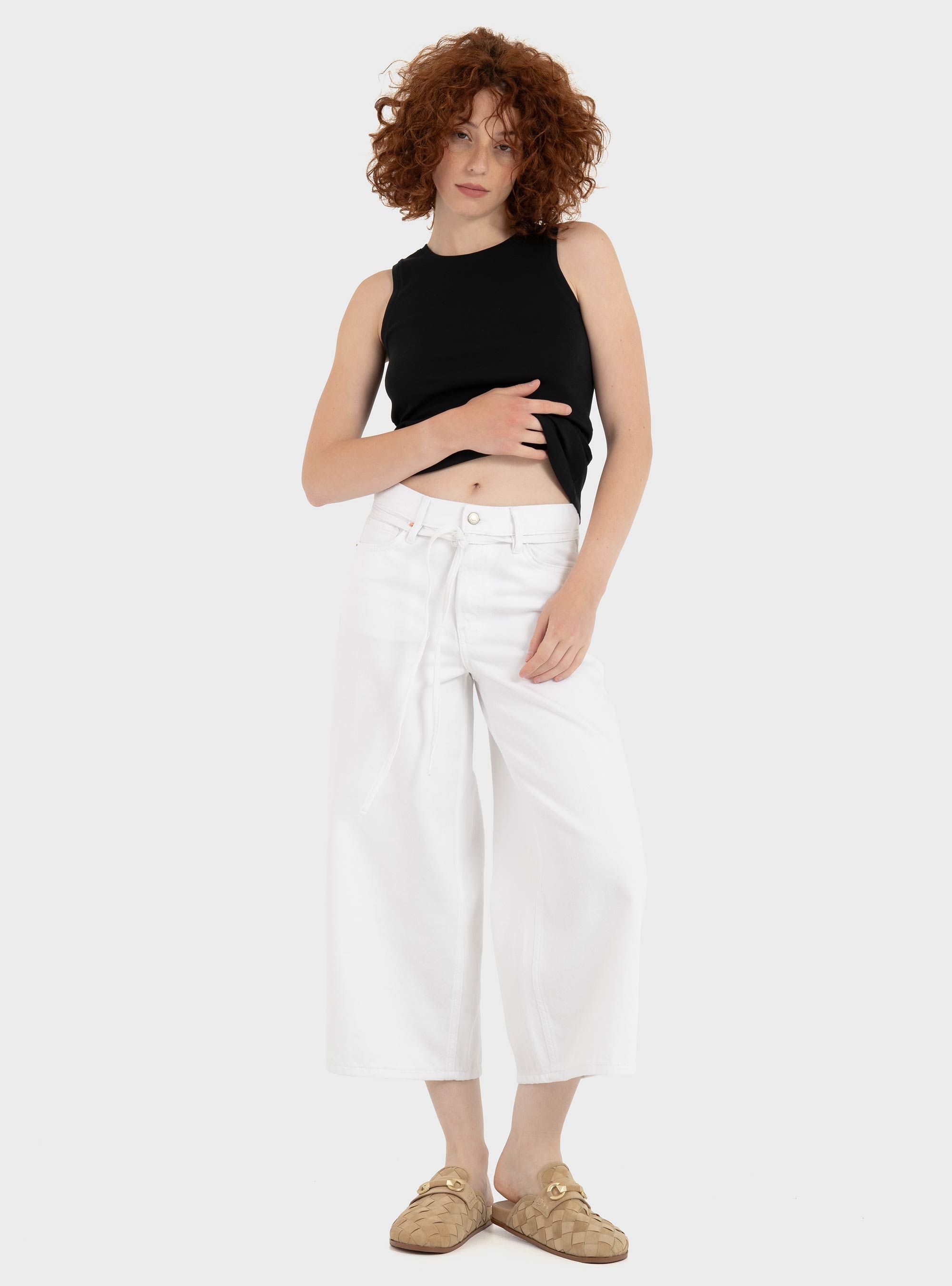 Only Gianna Mid Waist Culottes - White