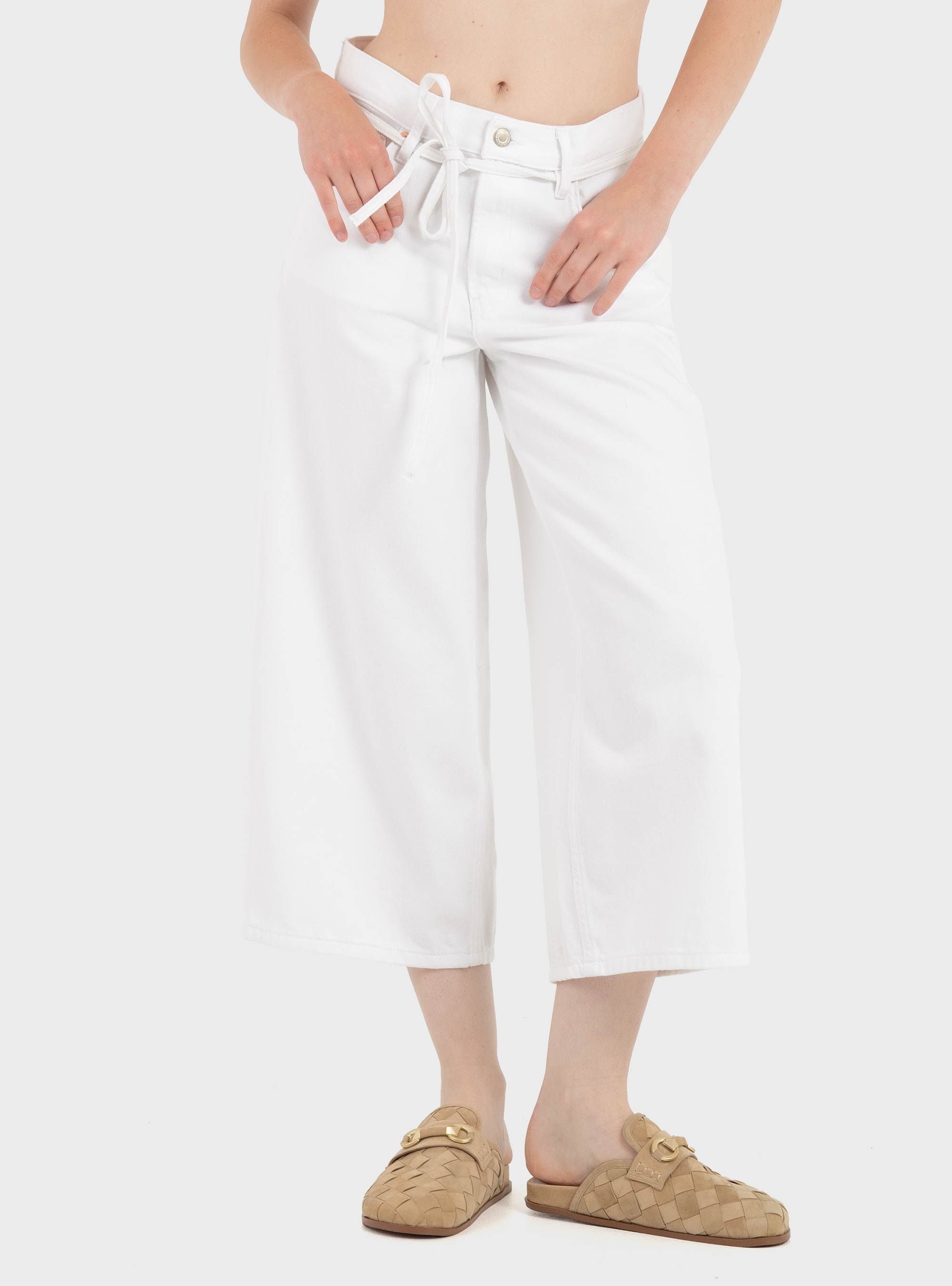 Only Gianna Mid Waist Culottes - White