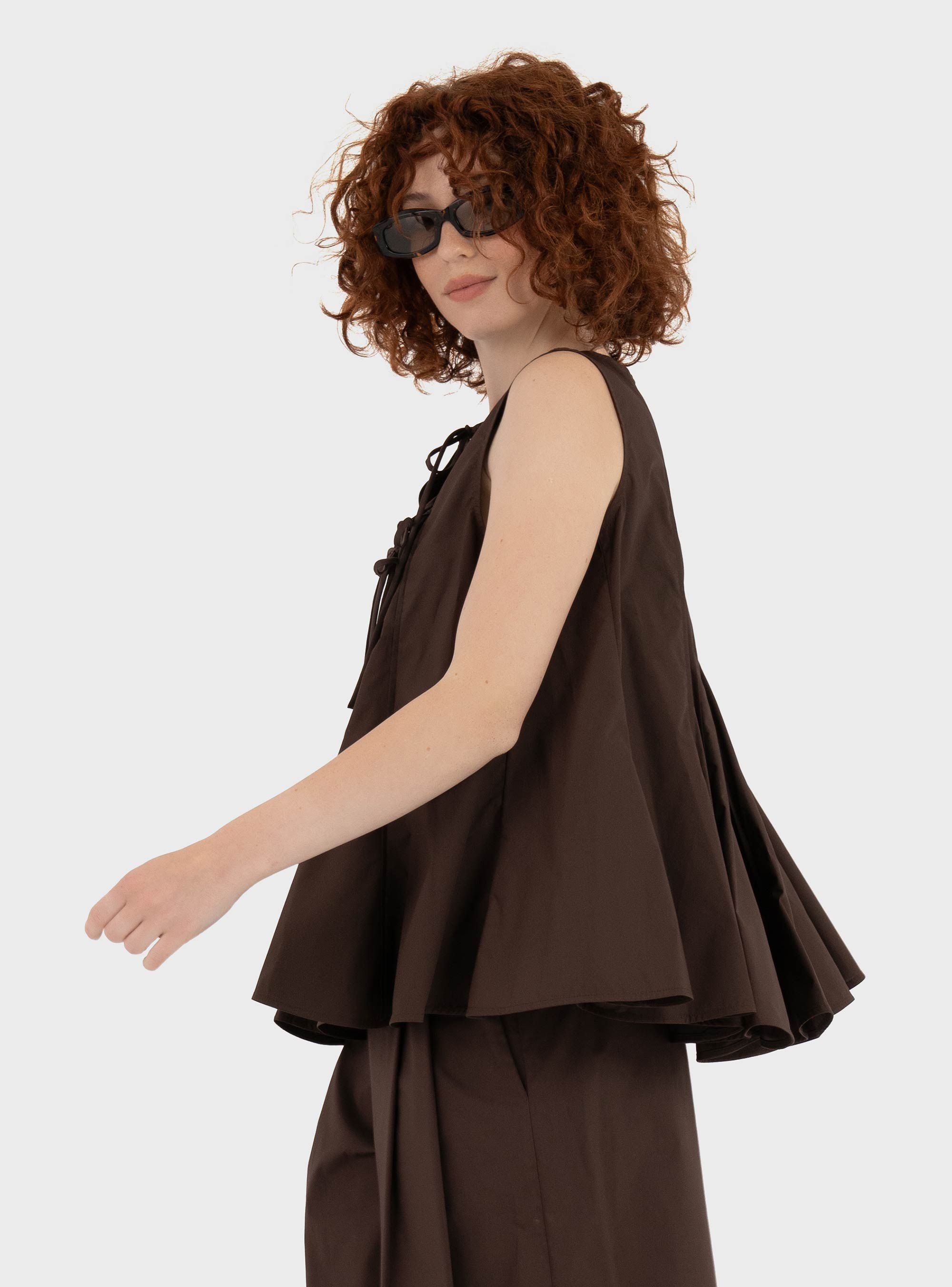 Mei Mei J A-Shape Top - Brown