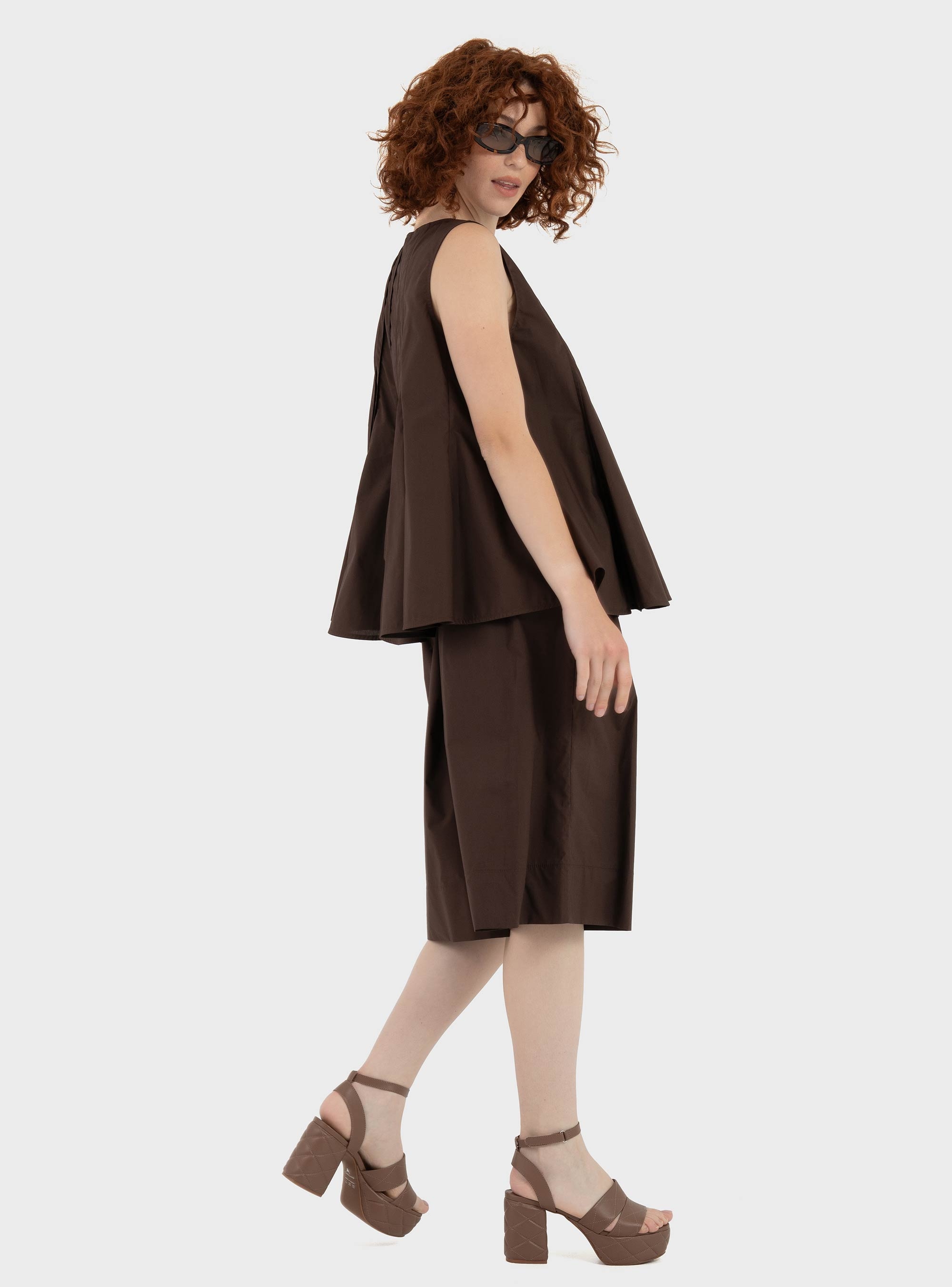 Mei Mei J A-Shape Top - Brown