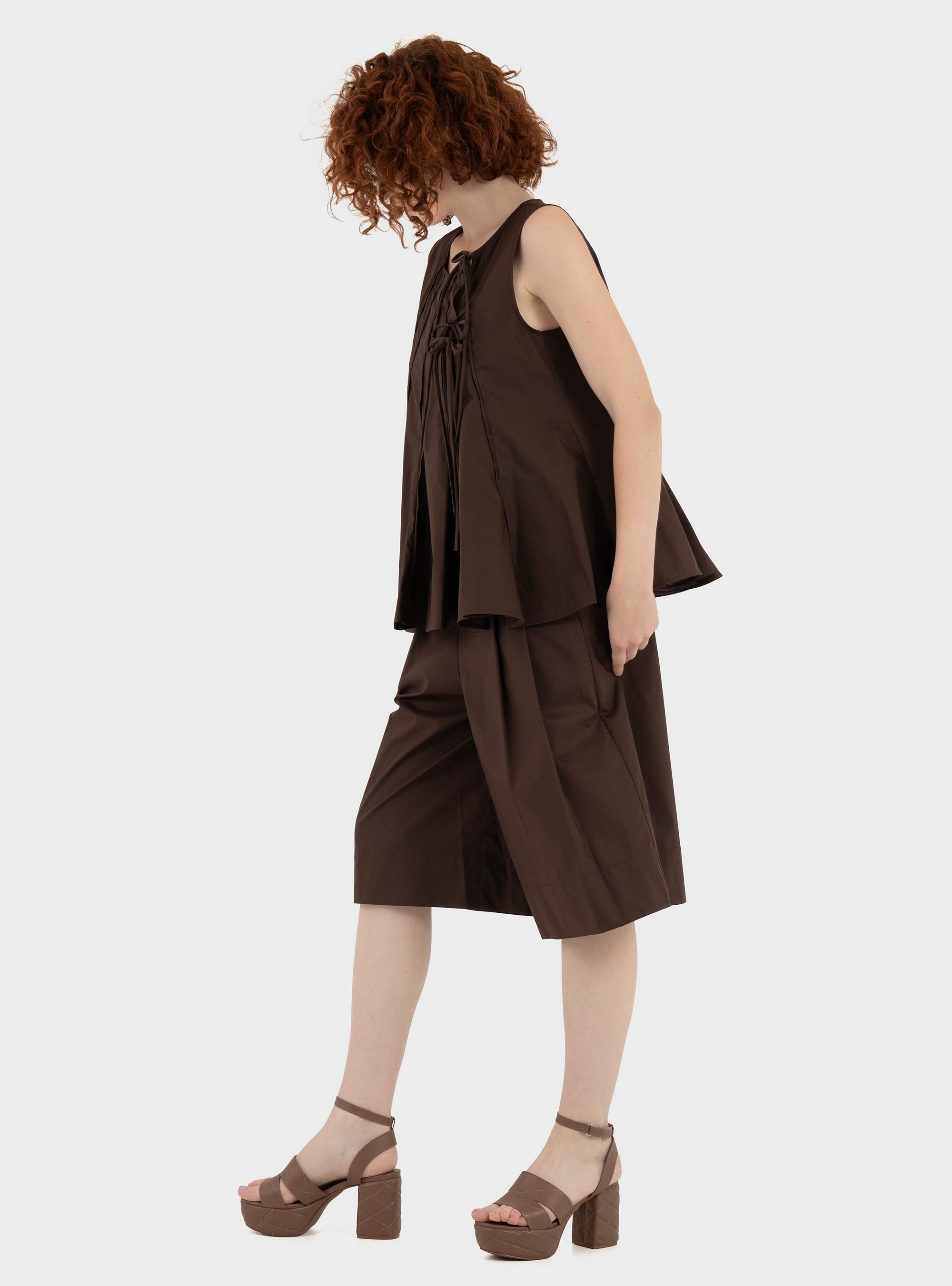Mei Mei J A-Shape Top - Brown
