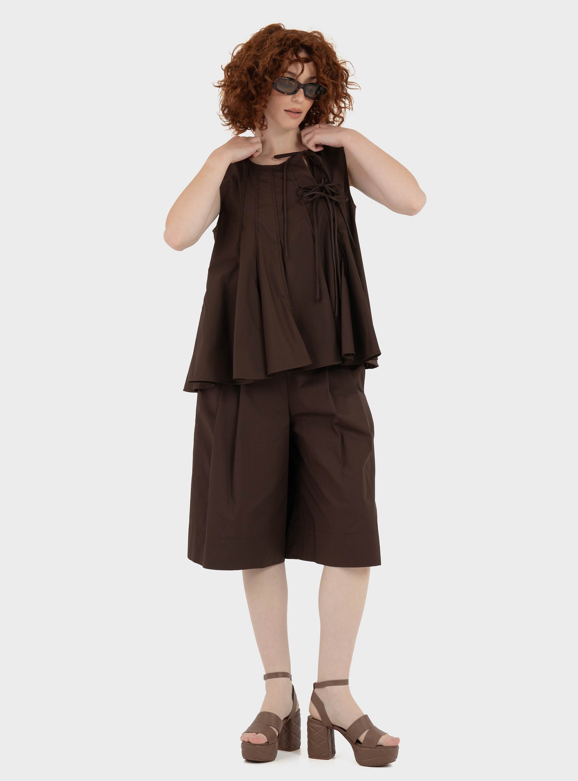 Mei Mei J A-Shape Top - Brown