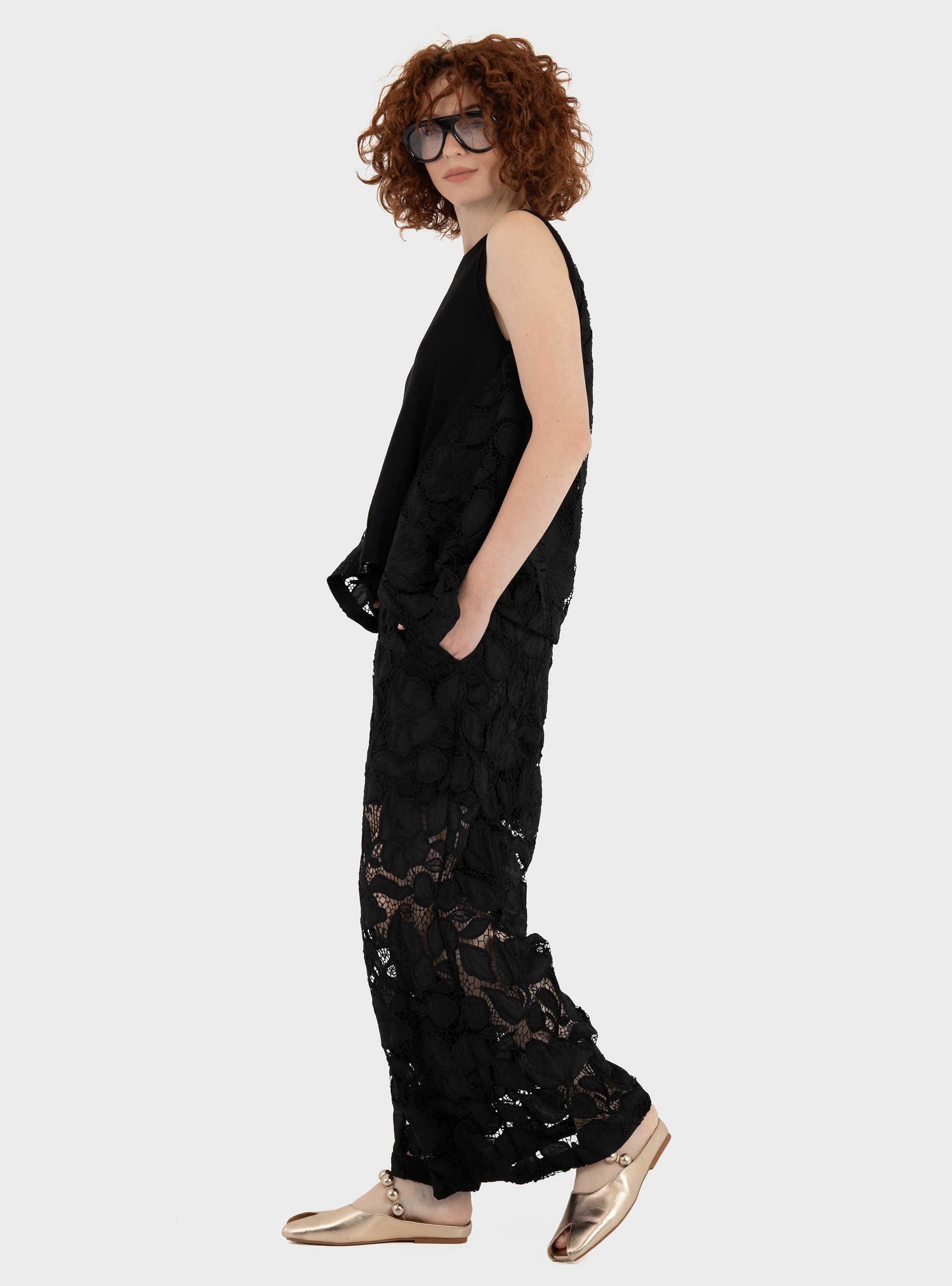 Mei Mei J Lace Top - Black