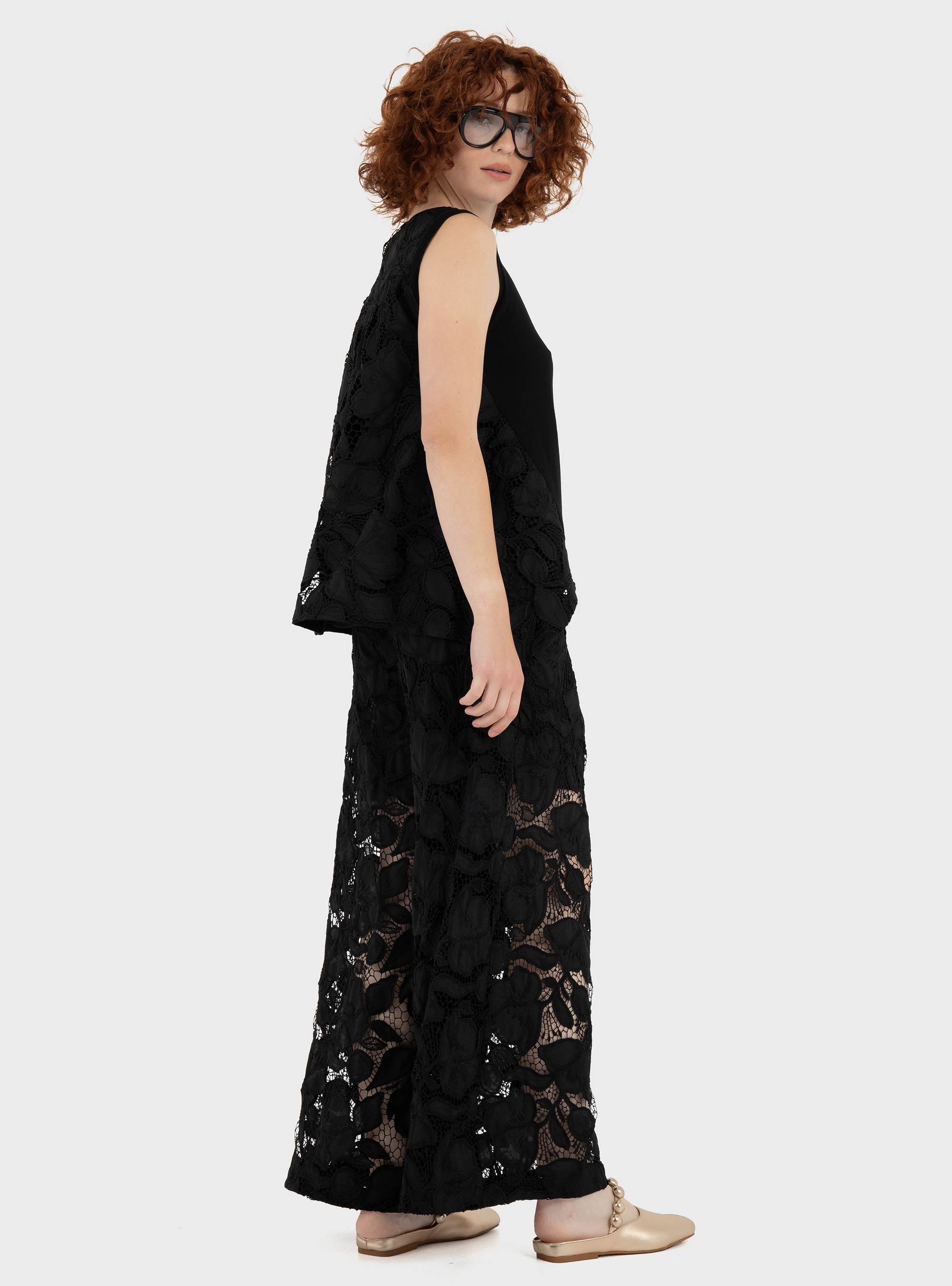 Mei Mei J Lace Top - Black