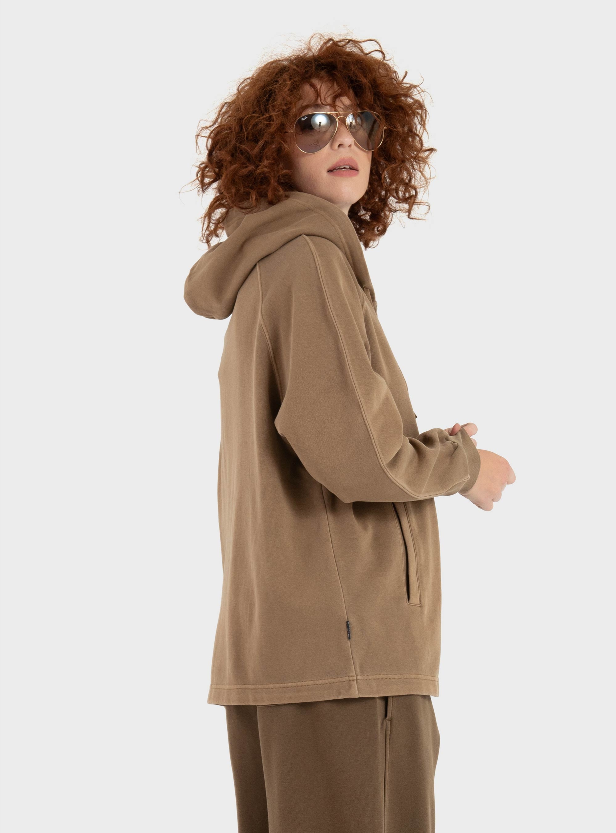Keeling Zip Hoodie - Dark Beige