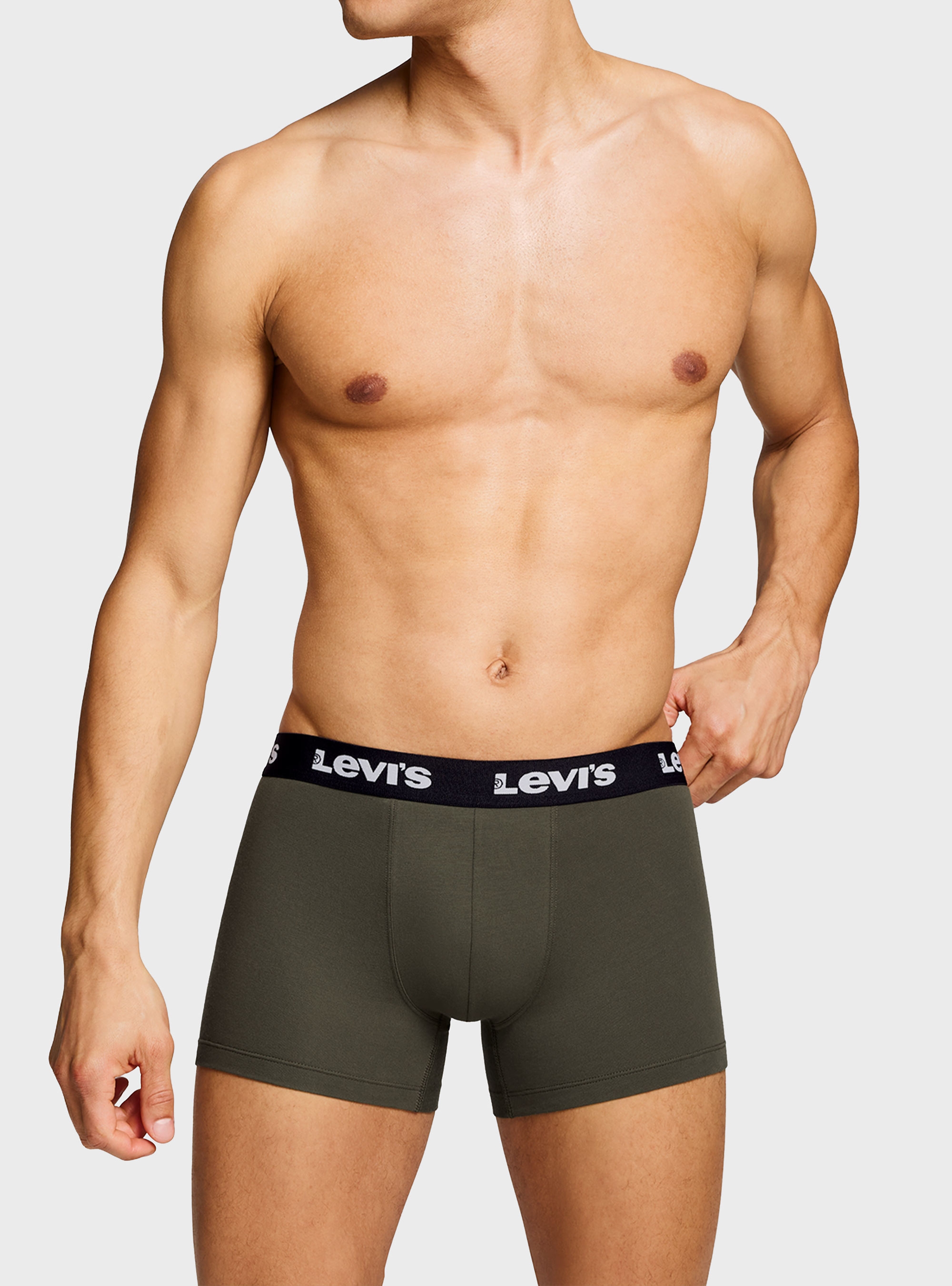 Levis 2-Pack Repeat Logo Boxer Briefs - Khaki