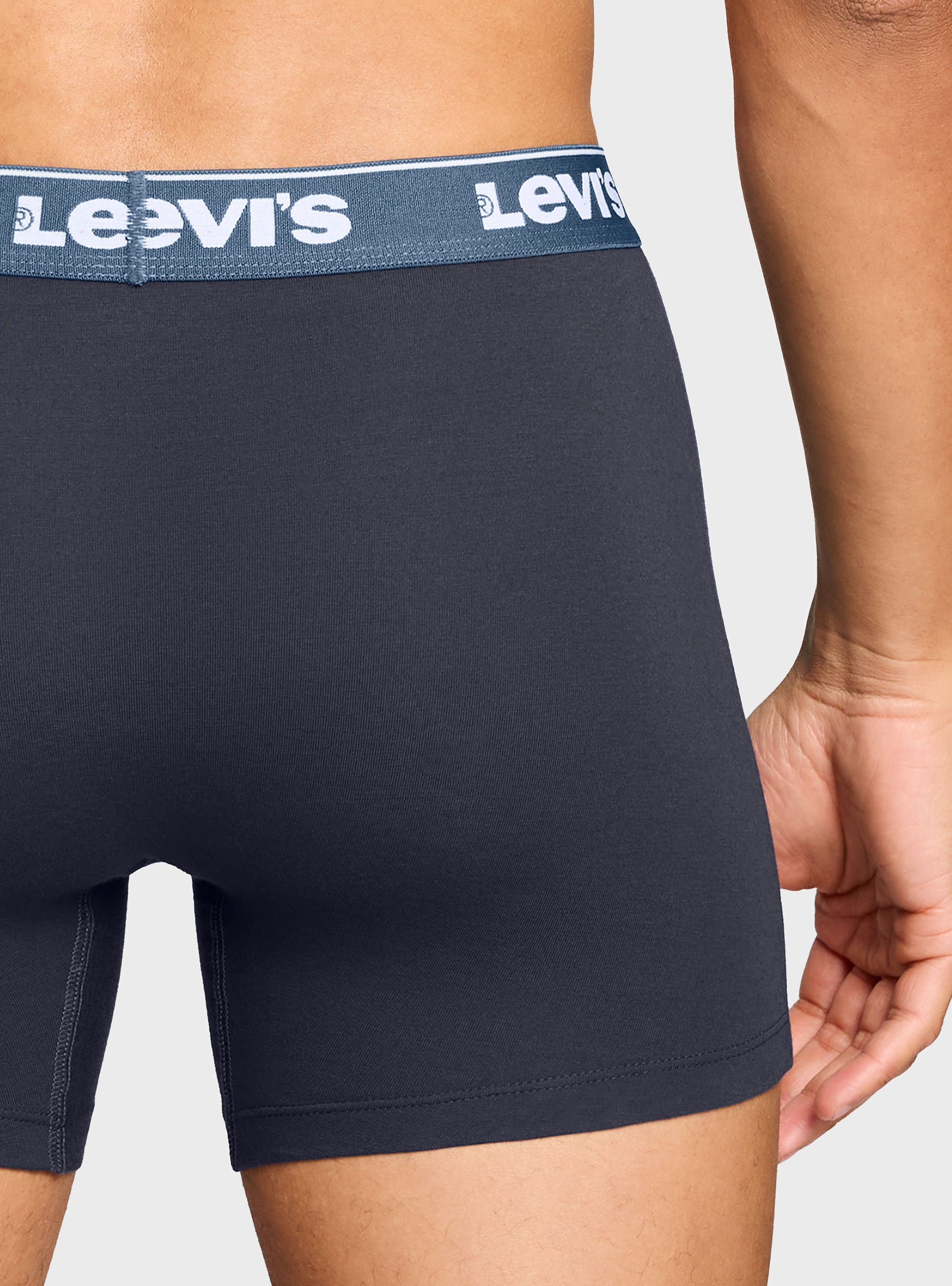 Levis 3-Pack Repeat Logo Boxer Briefs - Navy