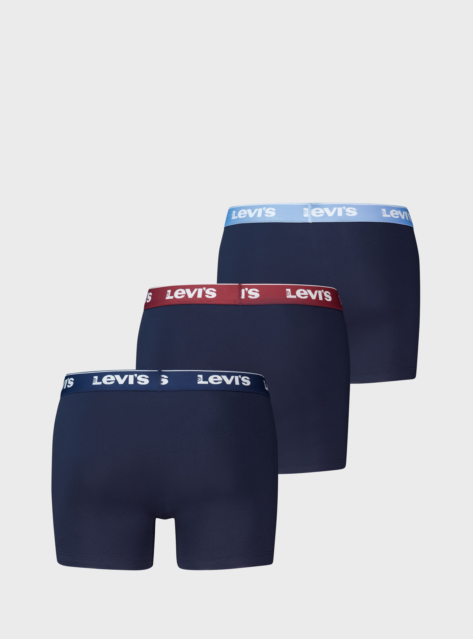 Levis 3-Pack Repeat Logo Boxer Briefs - Navy