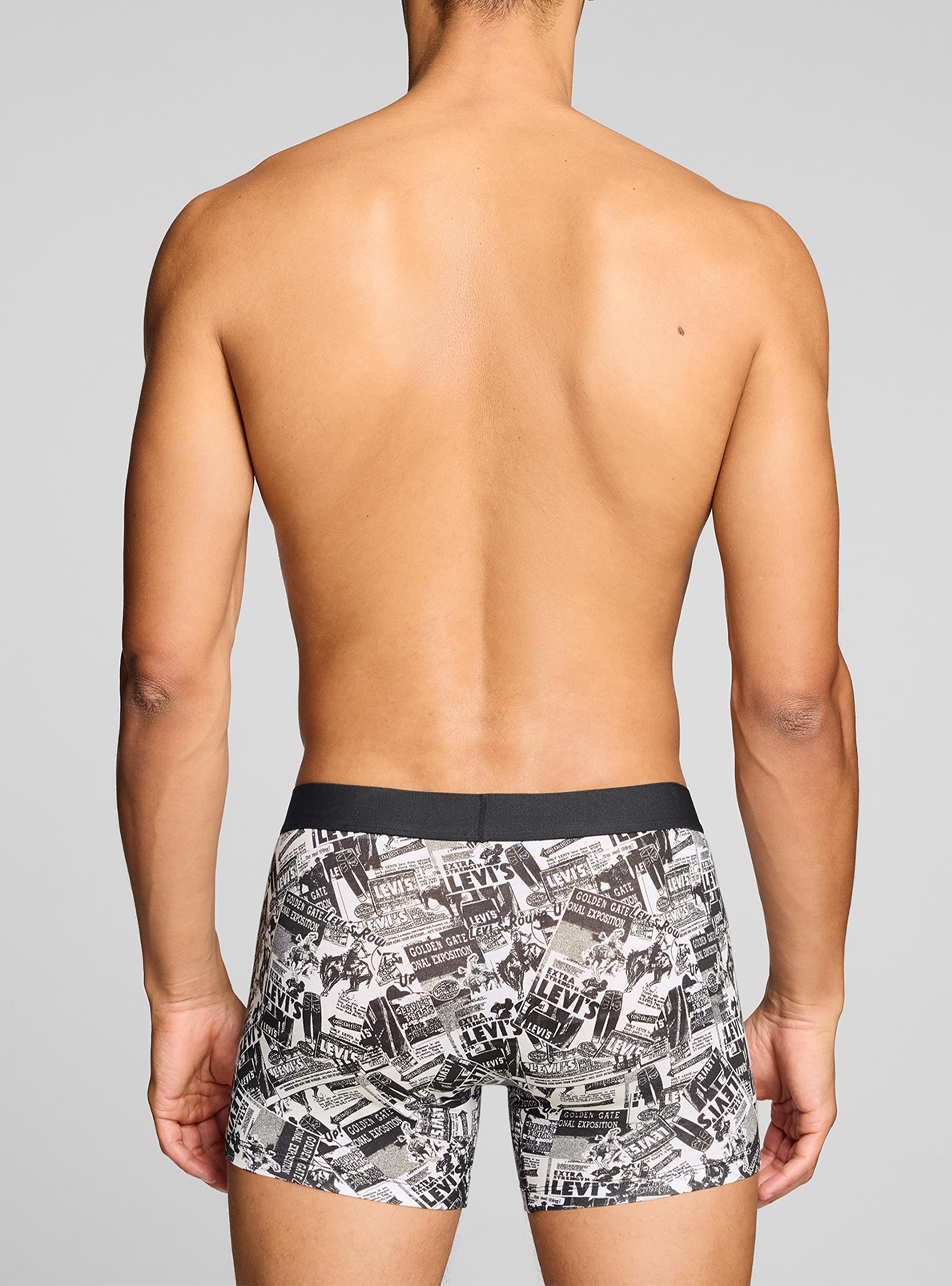 Levis 2-Pack Newapaper Boxer Briefs - Black