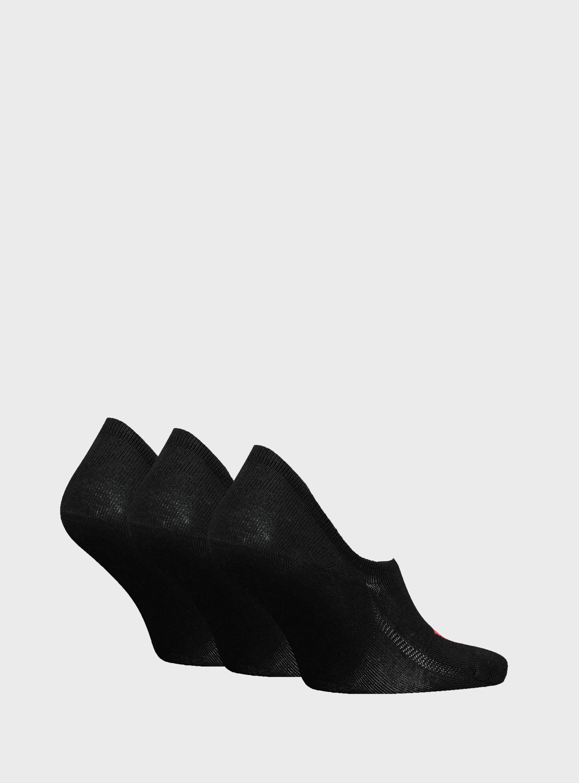 Levis 3-Pack High Cut Batwing Logo Socks - Black