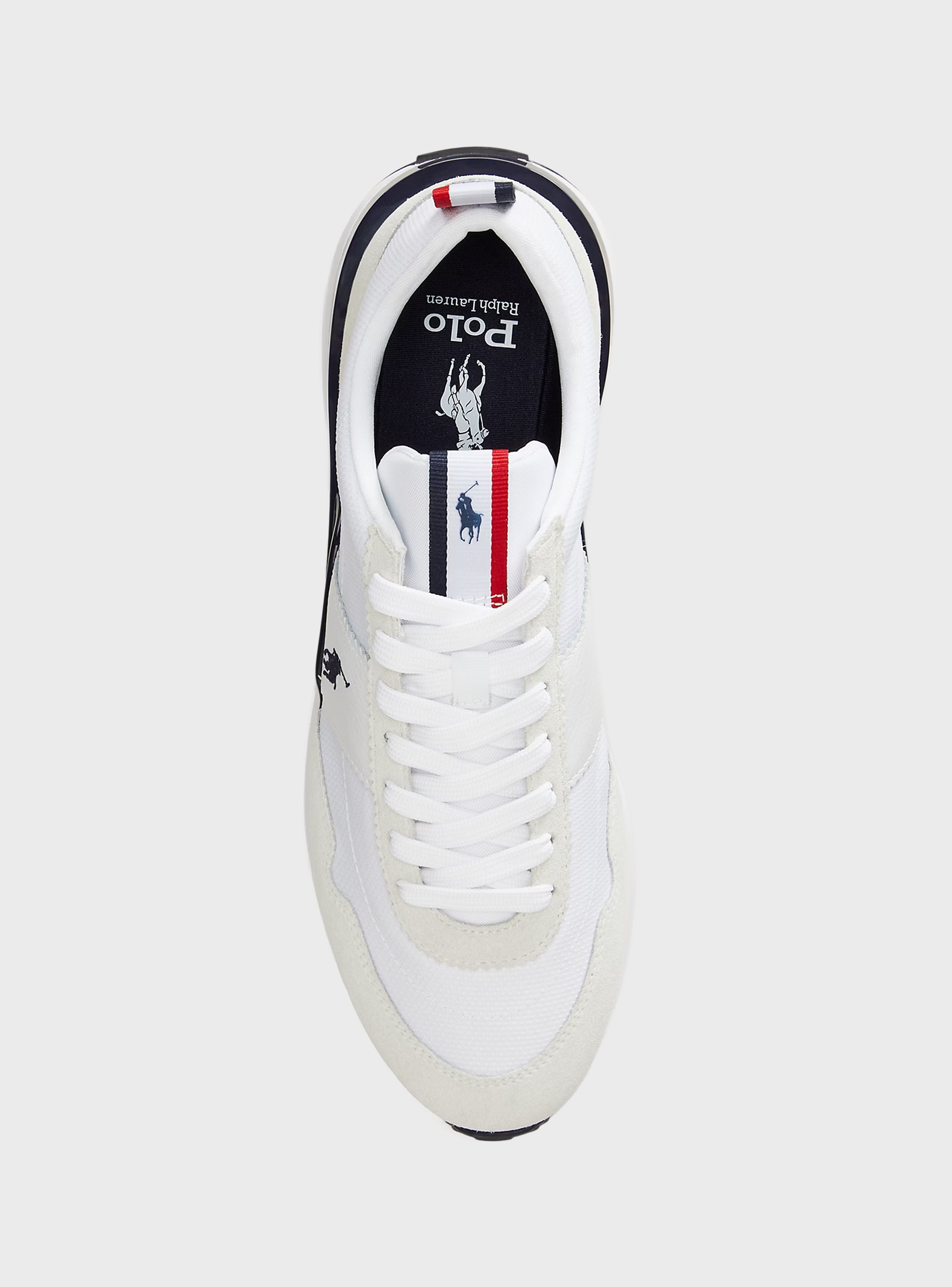 Polo Ralph Lauren Train 89 Leather And Oxford Trainers - White