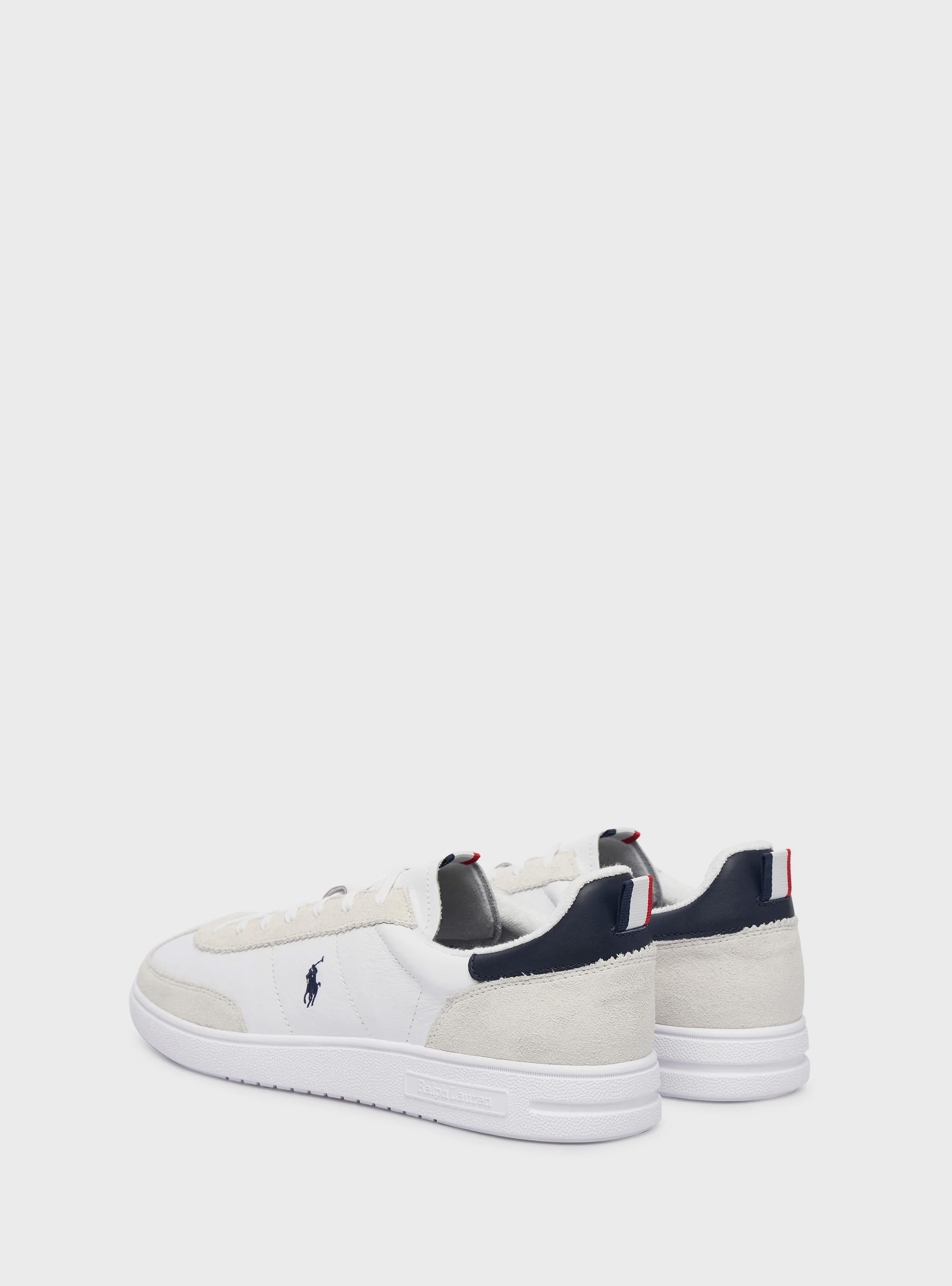 Polo Ralph Lauren Bedford Leather-Suede Trainers - White