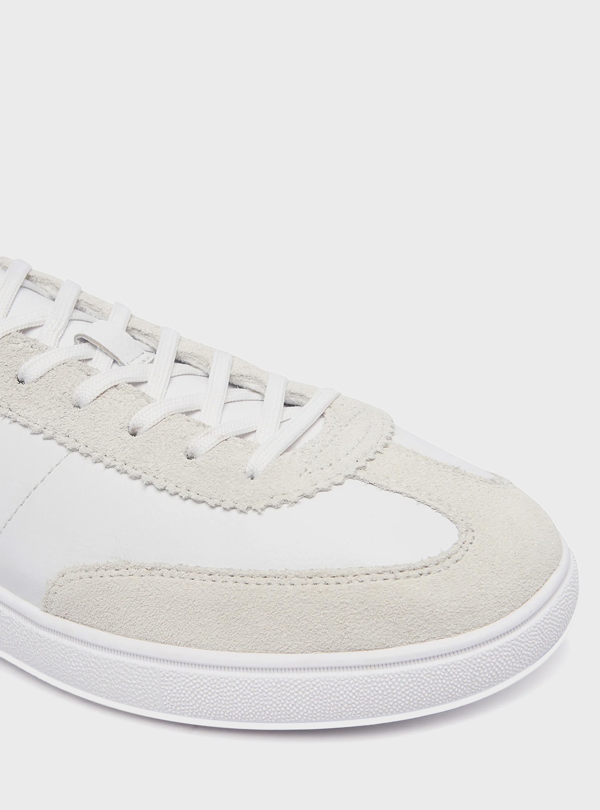 Polo Ralph Lauren Bedford Leather-Suede Trainers - White