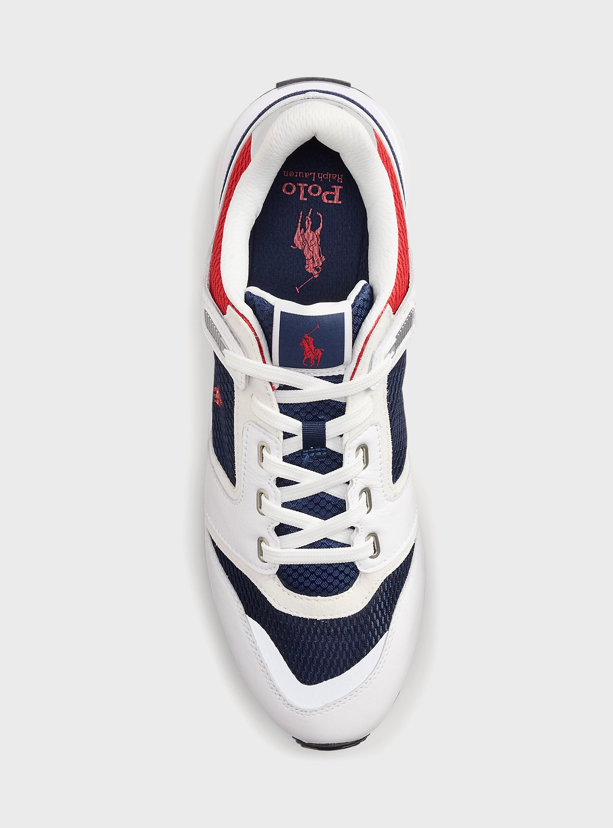Polo Ralph Lauren Train 89 V2 Suede-Panelled Trainers - White