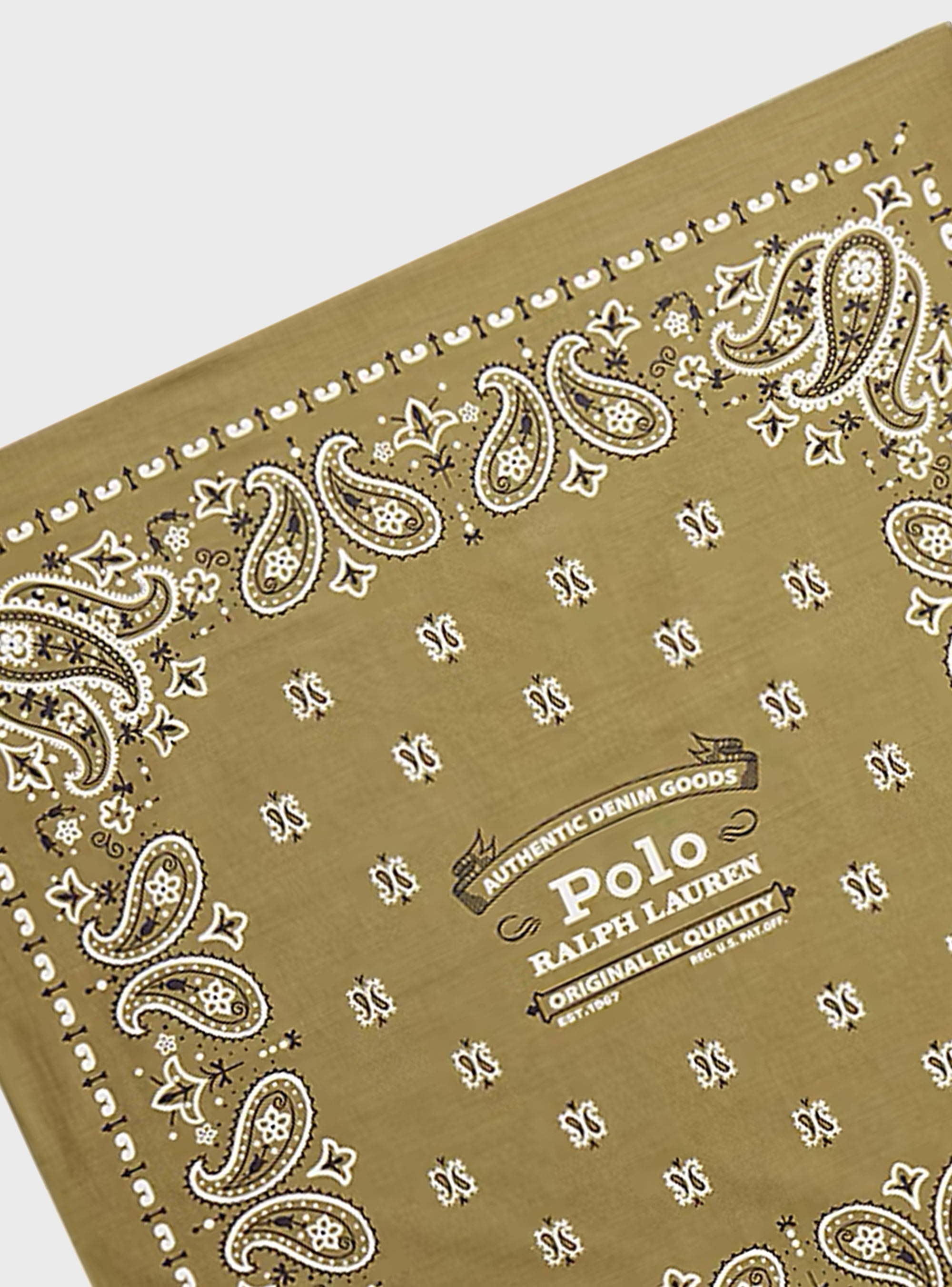 Polo Ralph Lauren Logo Cotton Bandanna - Beige