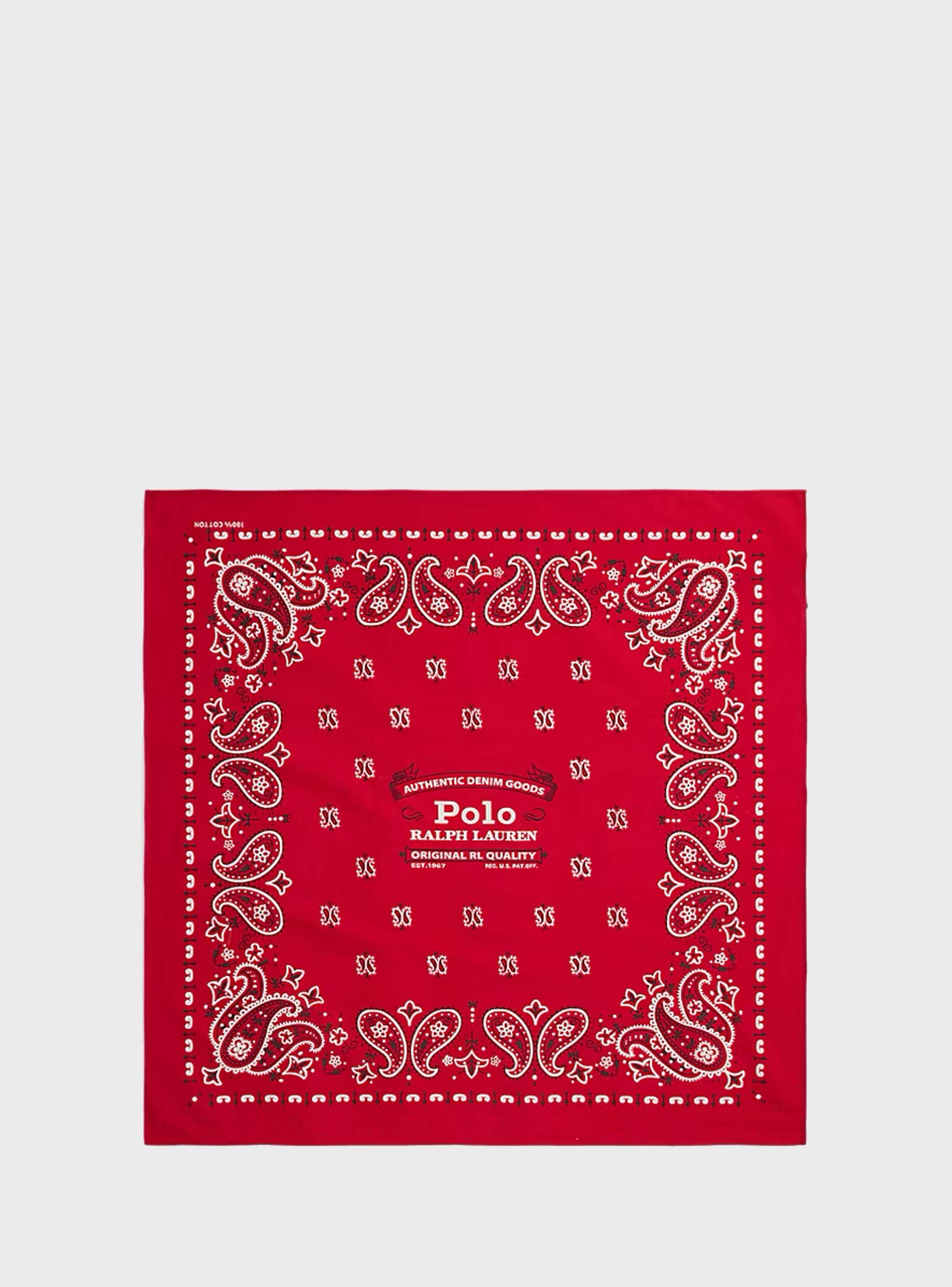 Polo Ralph Lauren Logo Cotton Bandanna - Red