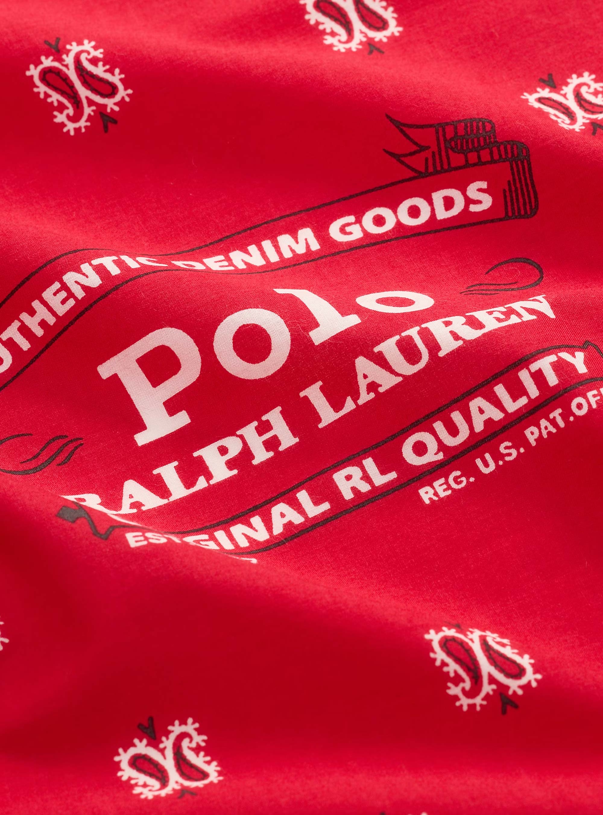 Polo Ralph Lauren Logo Cotton Bandanna - Red