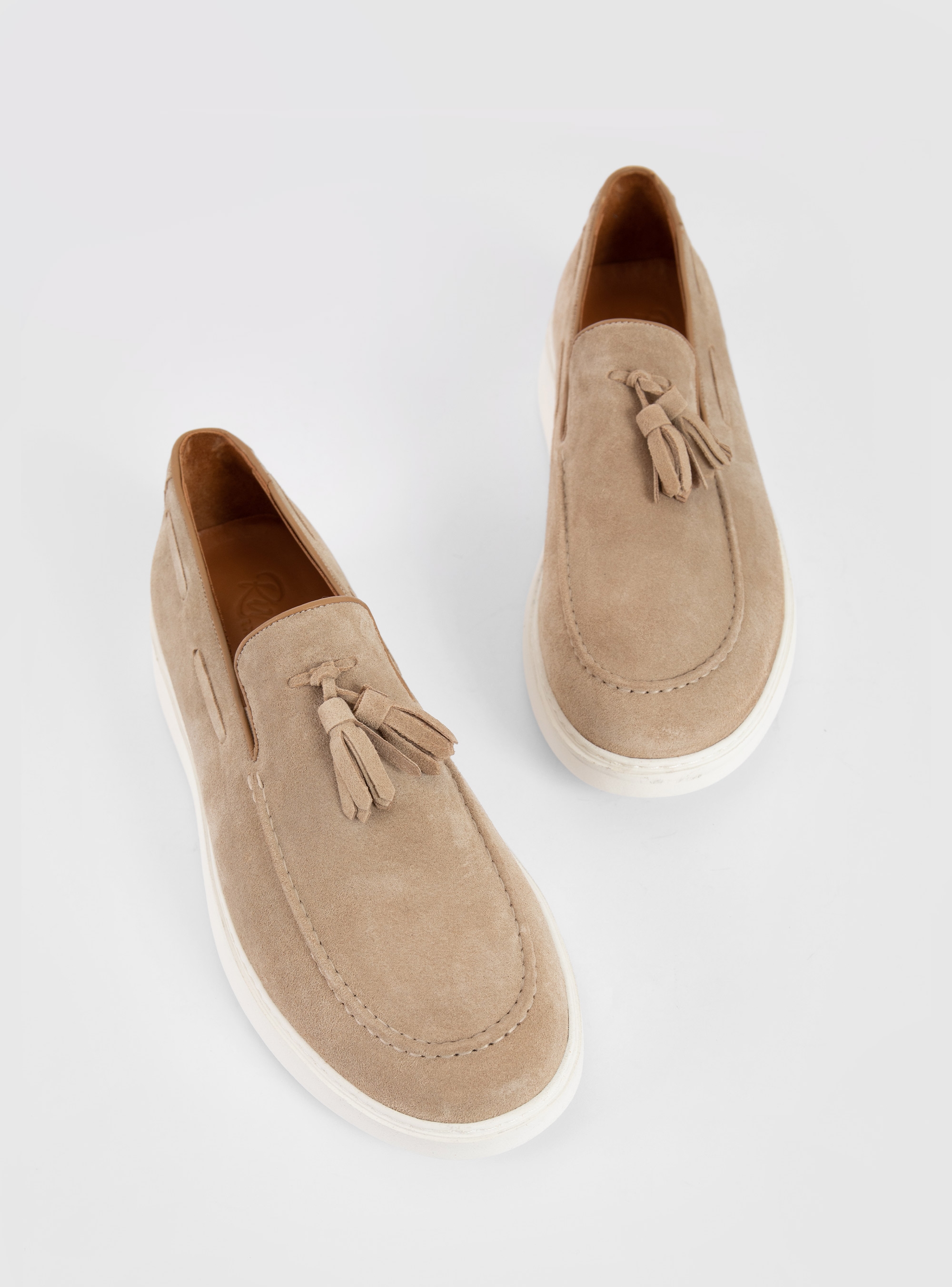 Riviera Suede Tassel Loafers - Dark Beige