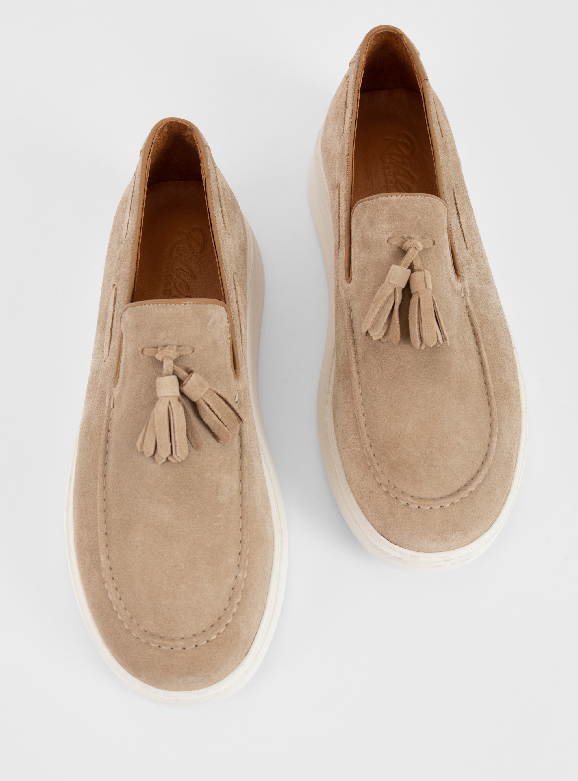 Riviera Suede Tassel Loafers - Dark Beige