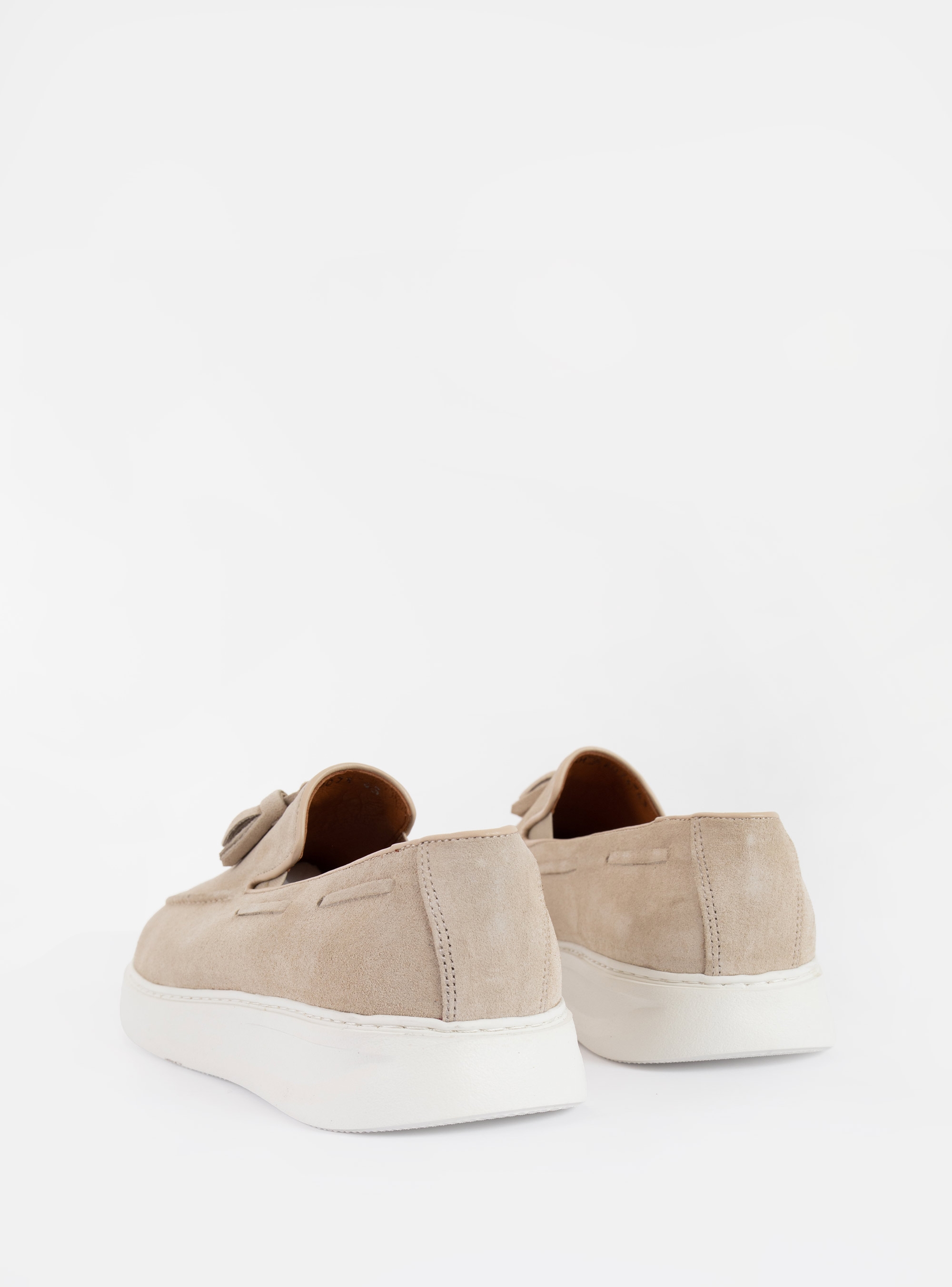 Riviera Suede Tassel Loafers - Light Beige