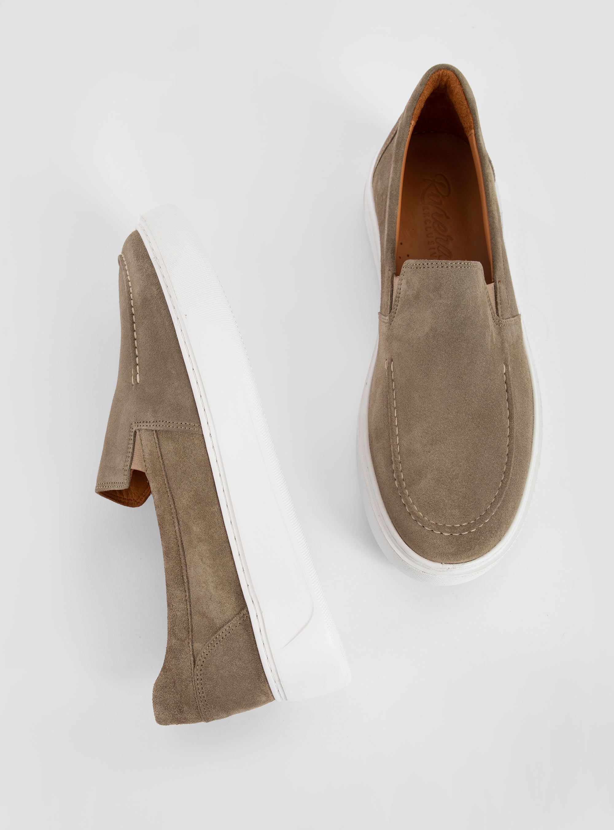 Riviera Suede Loafers - Beige