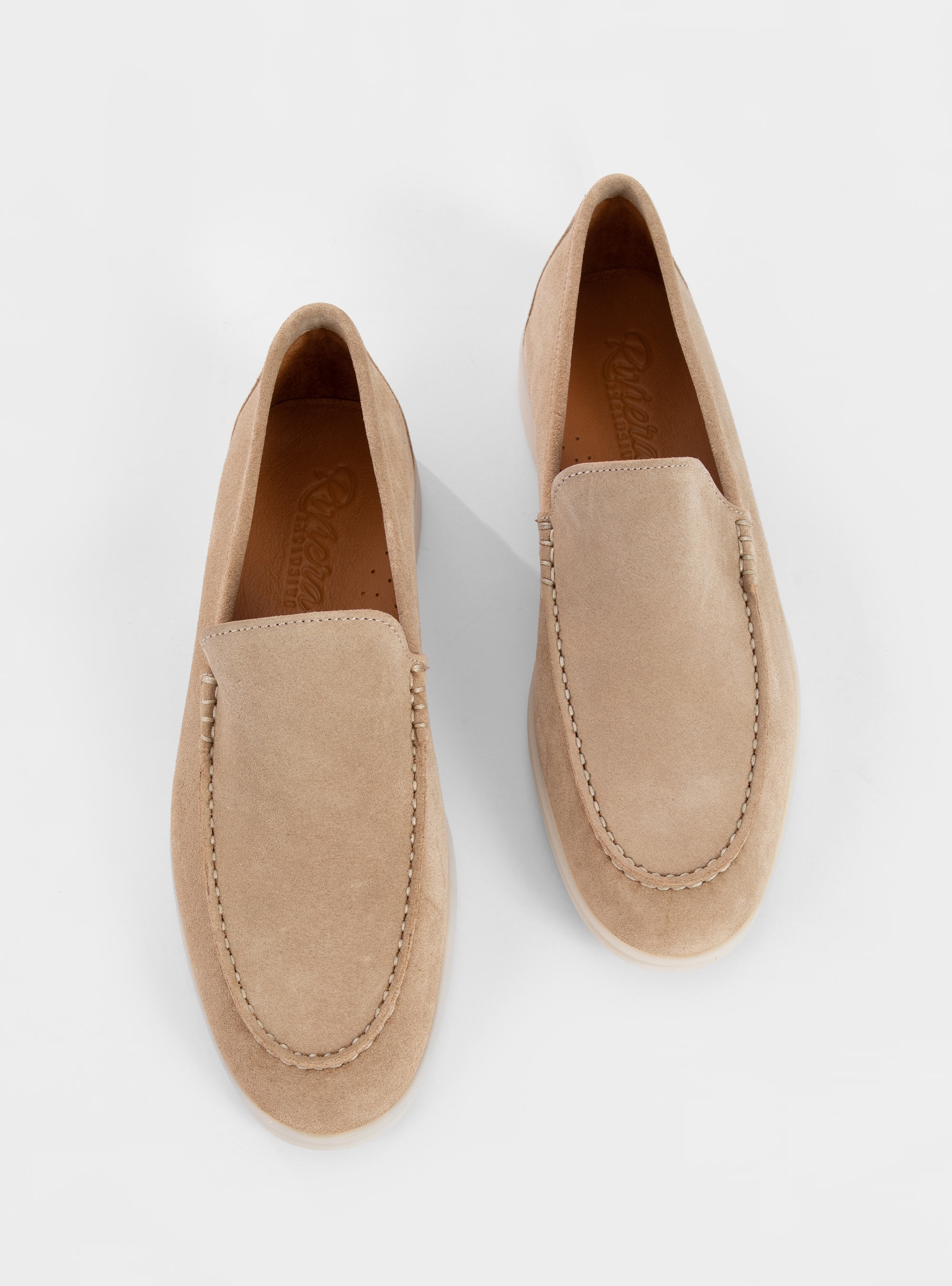 Riviera Suede Loafers - Beige