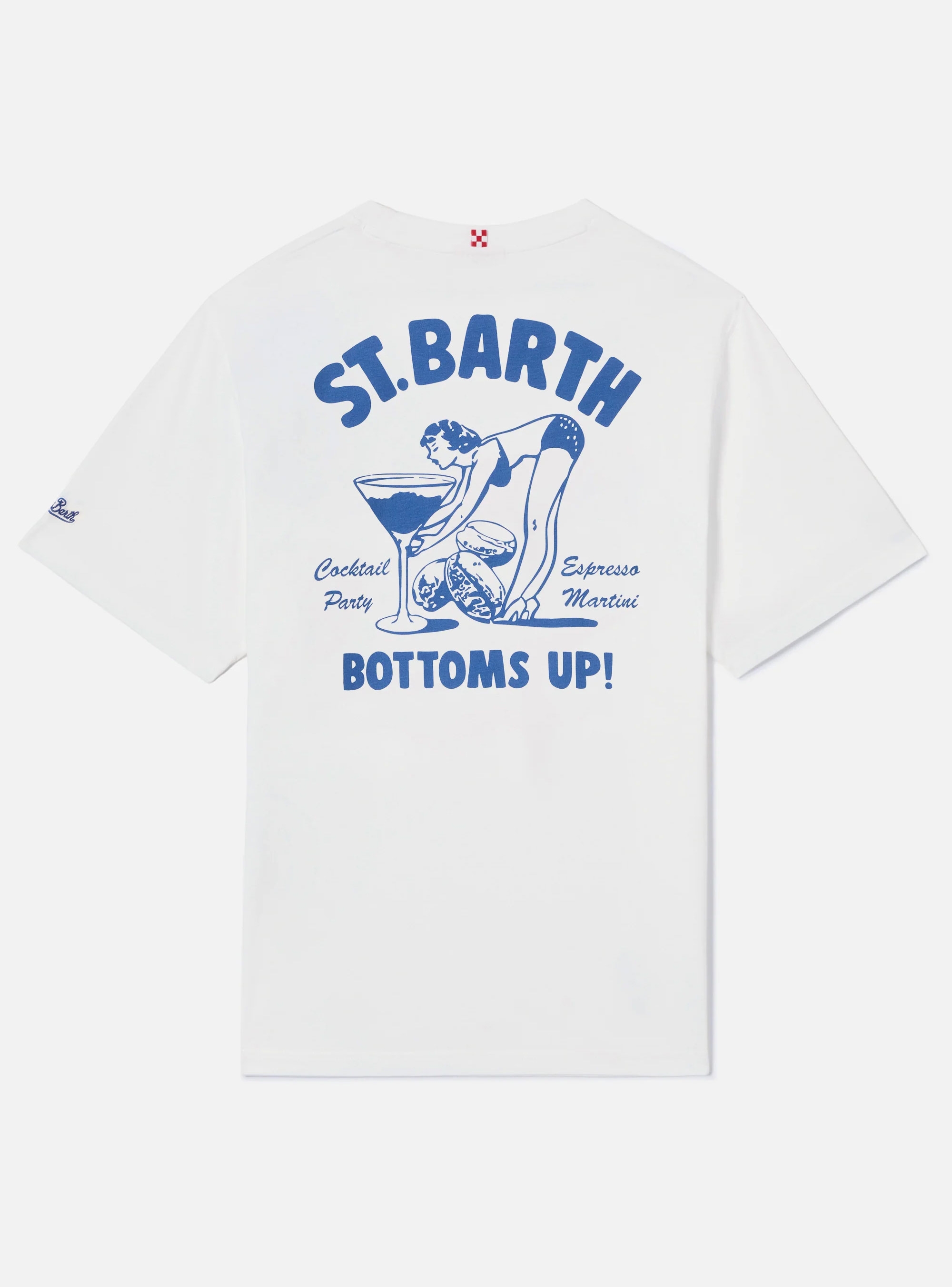MC2 Saint Barth Portland T-Shirt St. Barth Bottoms Up Espresso 01N - White