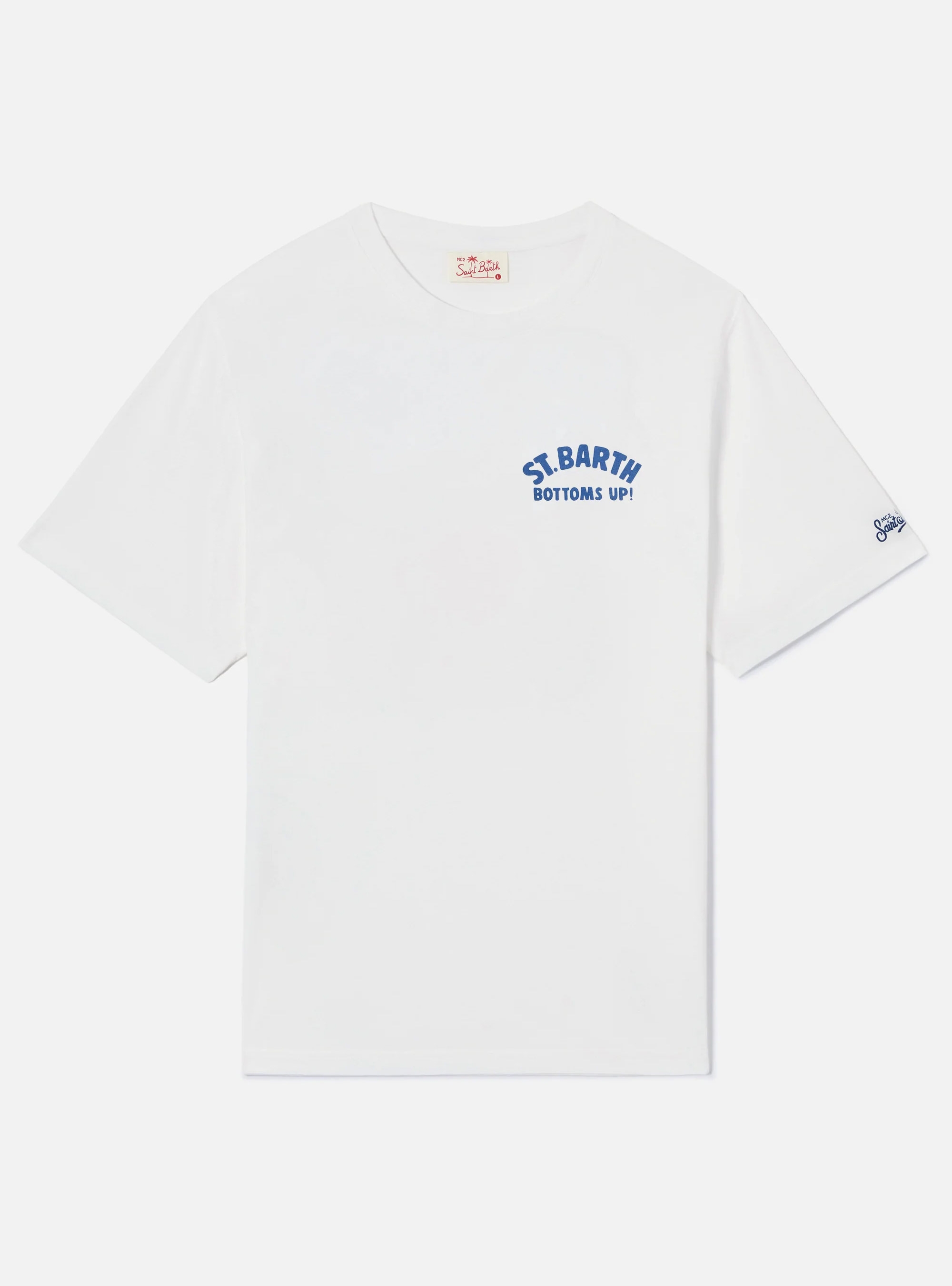 MC2 Saint Barth Portland T-Shirt St. Barth Bottoms Up Espresso 01N - White