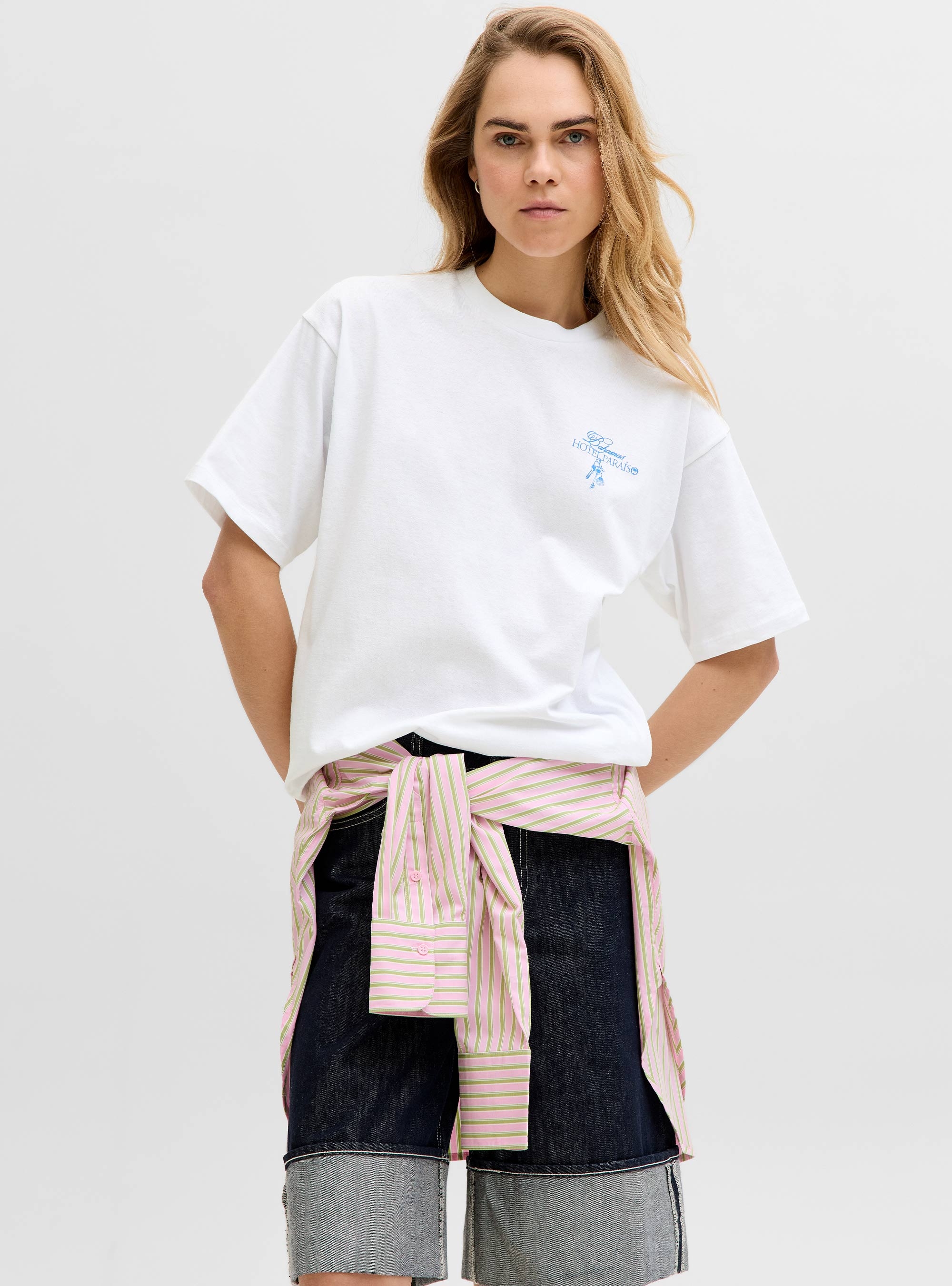 JJXX Millow Loose Tee - Light Blue