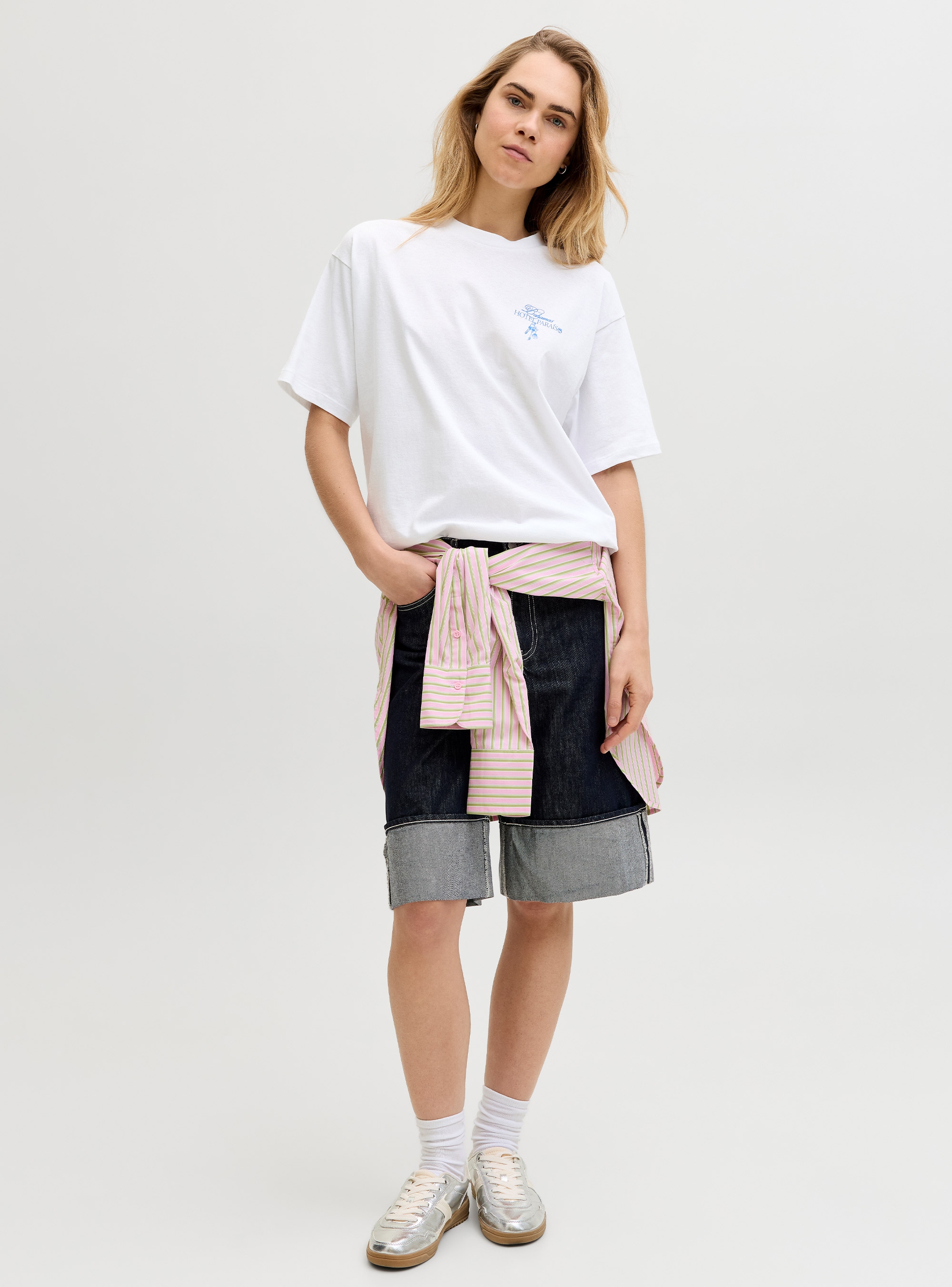 JJXX Millow Loose Tee - Light Blue