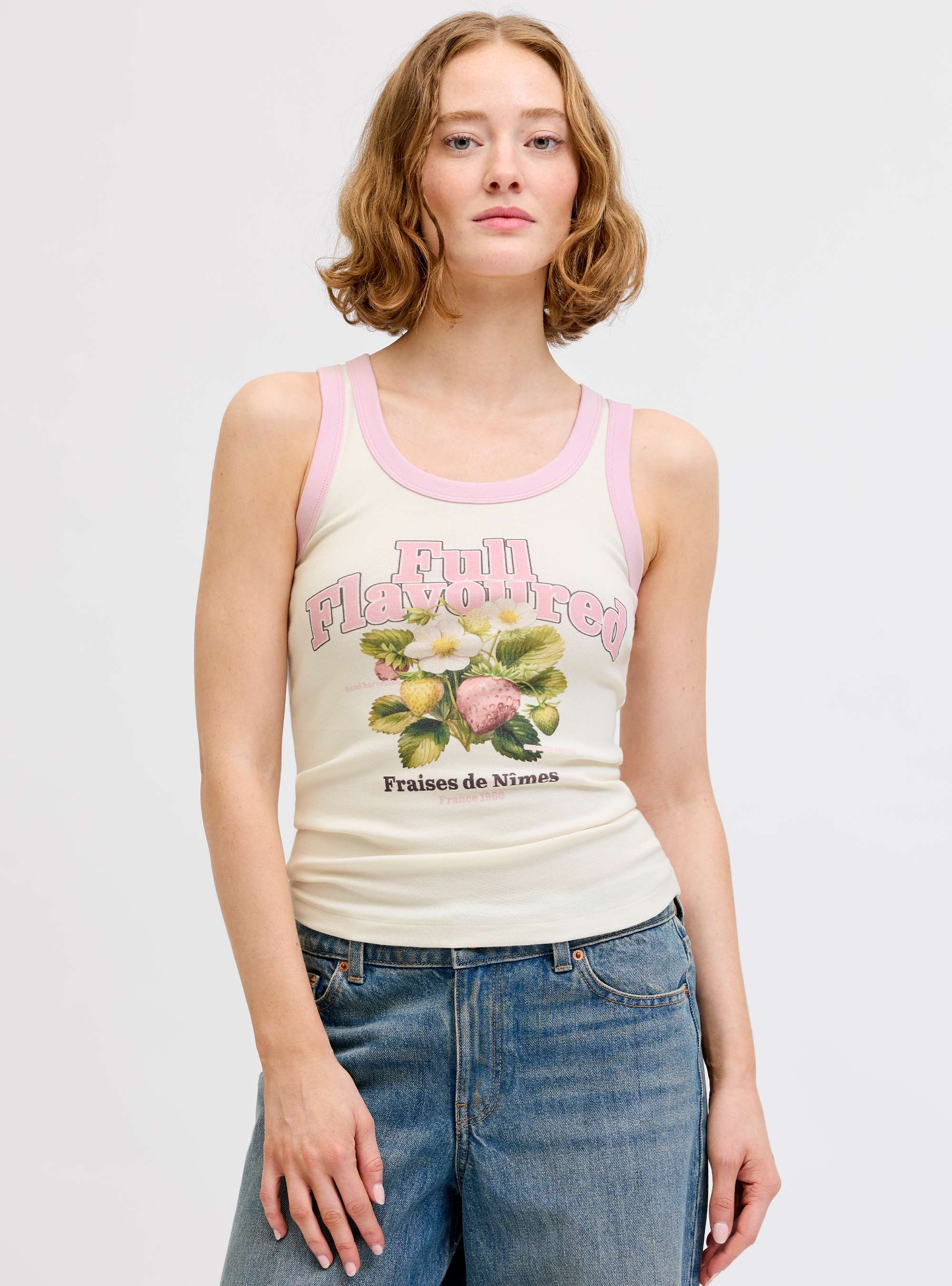 JJXX Hilda Print Tank Top - Pink