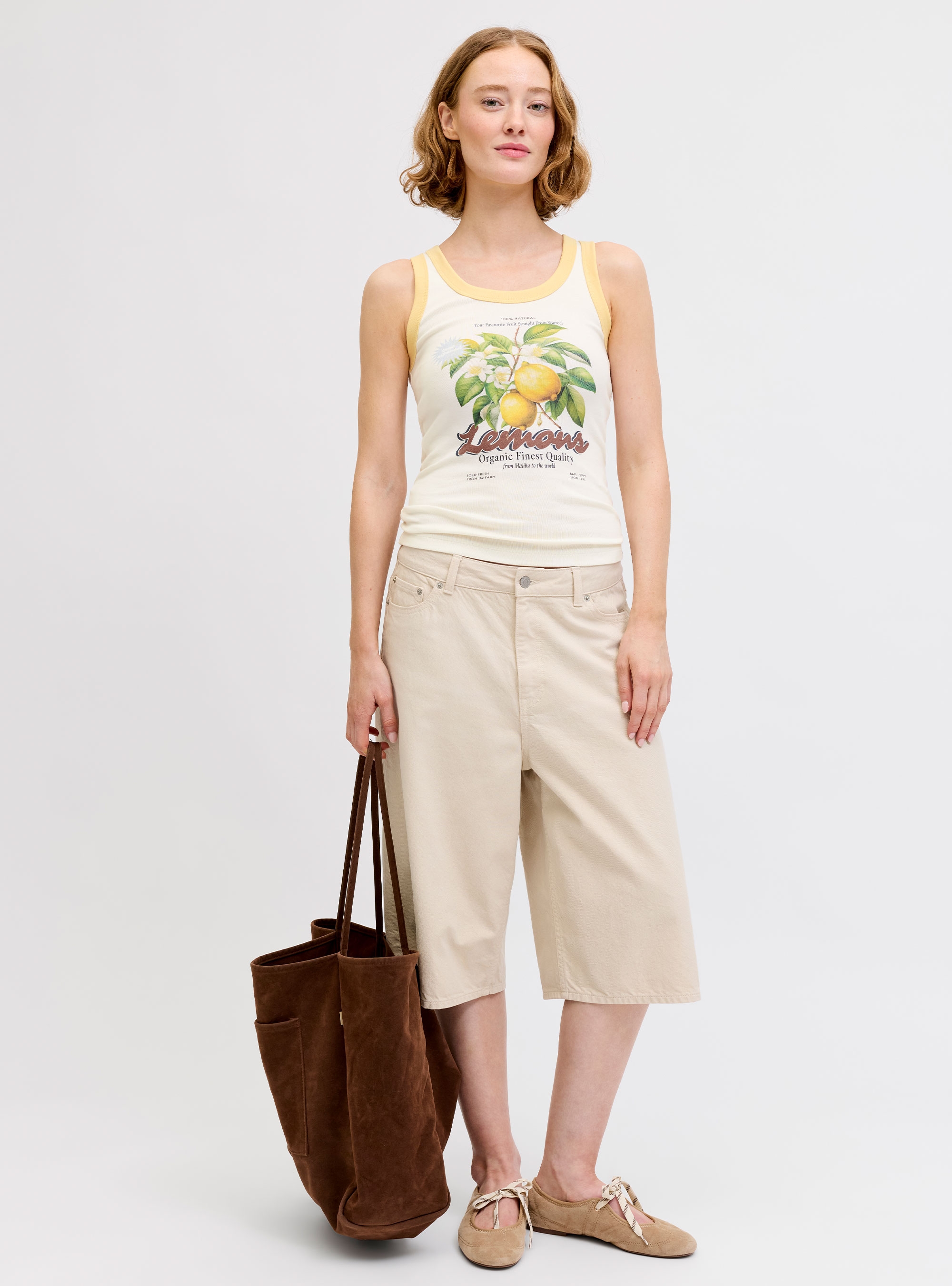 JJXX Hilda Print Tank Top - Yellow