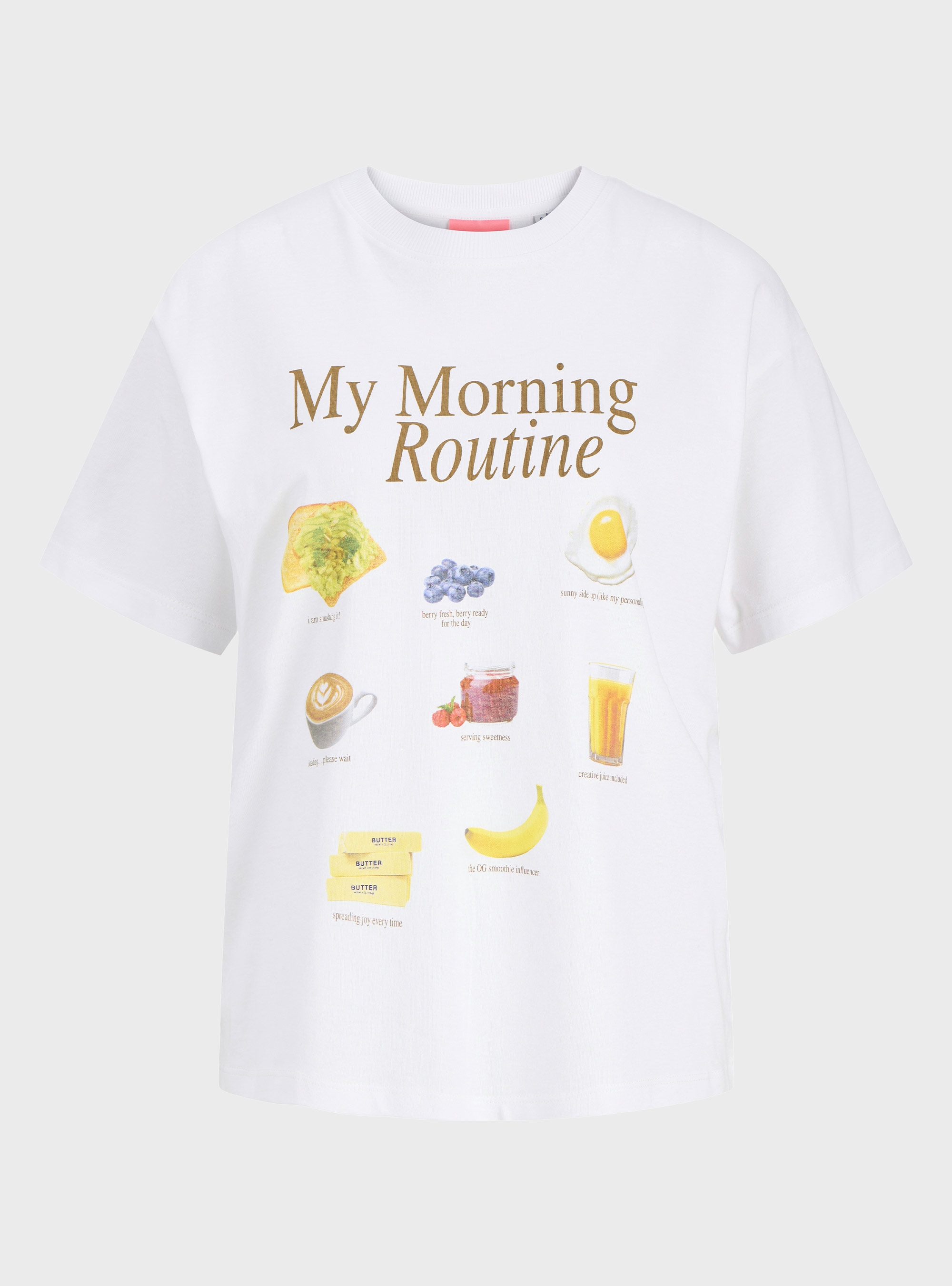 JJXX Collage Relaxed Print Tee - Yellow