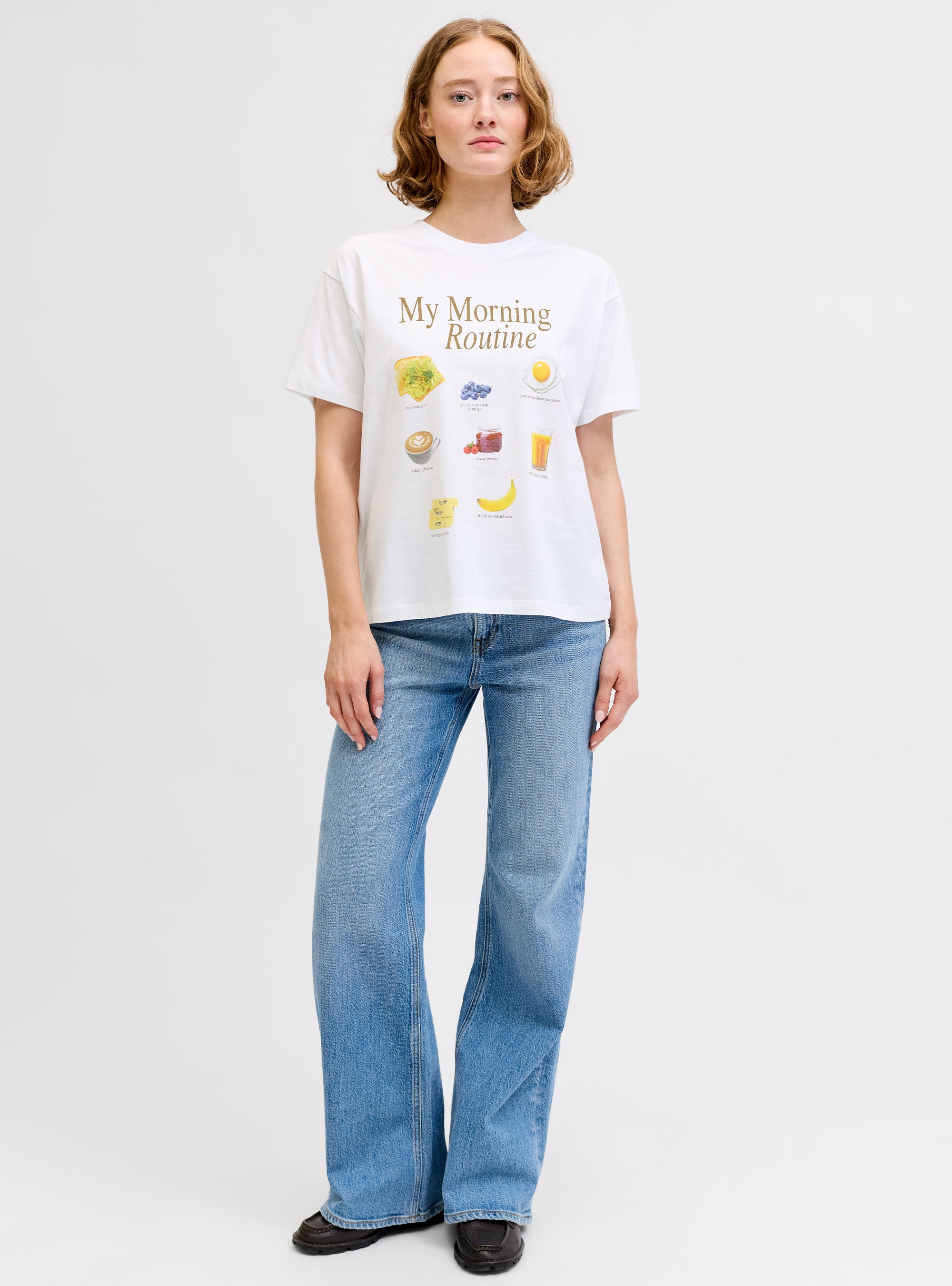 JJXX Collage Relaxed Print Tee - Yellow