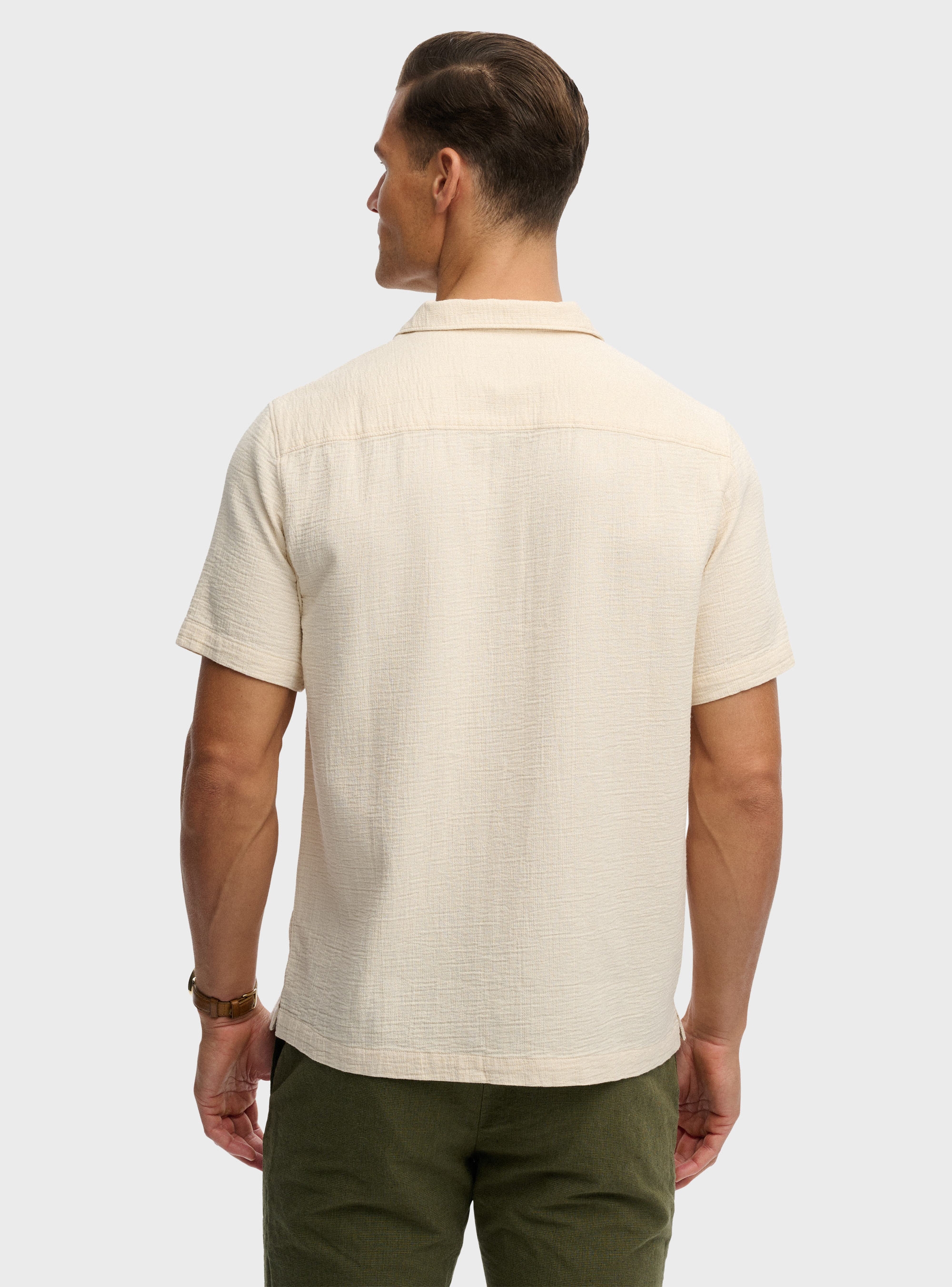 Superdry The Merchant Store - Textured Short Sleeve Shirt - Beige