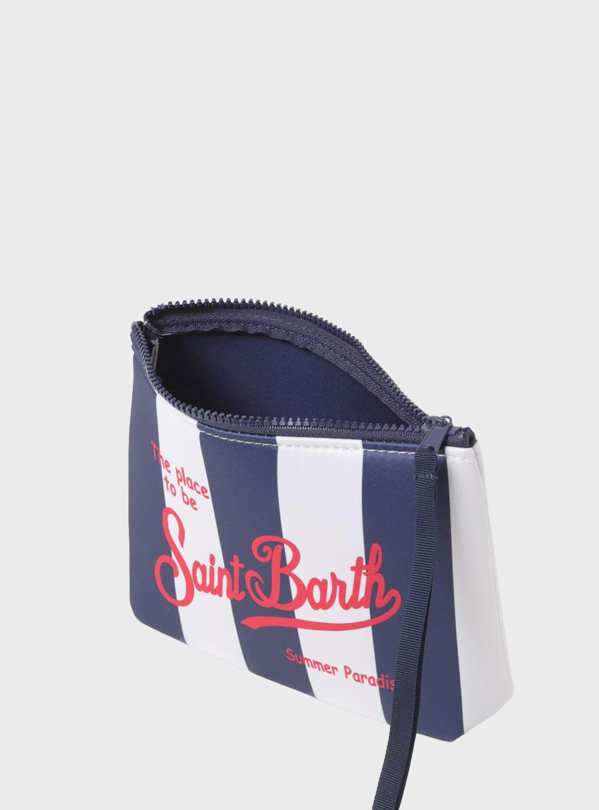 MC2 Saint Barth Aline scuba pouch with wide blue stripes - Striped Blue