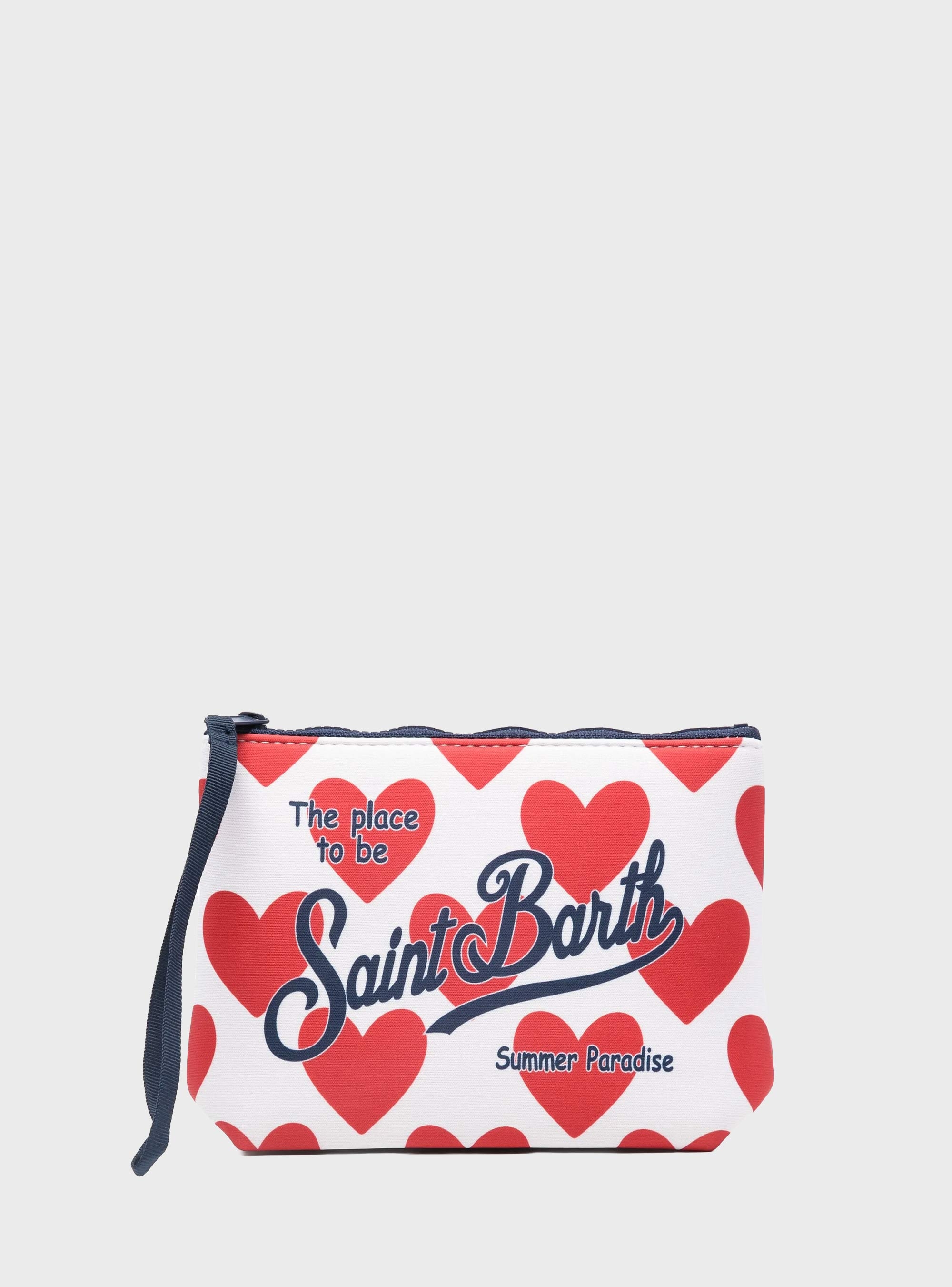 MC2 Saint Barth Aline scuba pouch with hearts - Red
