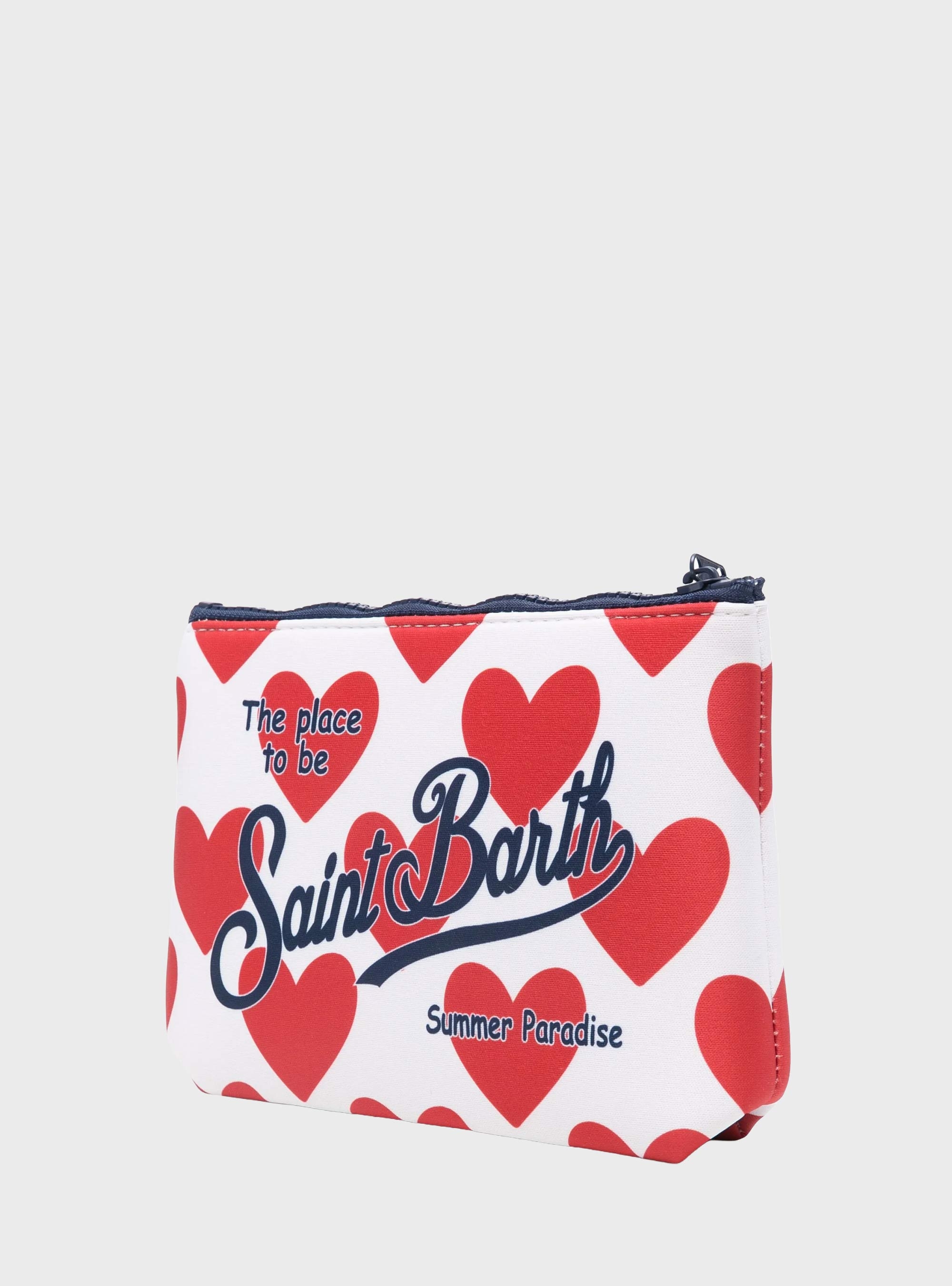 MC2 Saint Barth Aline scuba pouch with hearts - Red