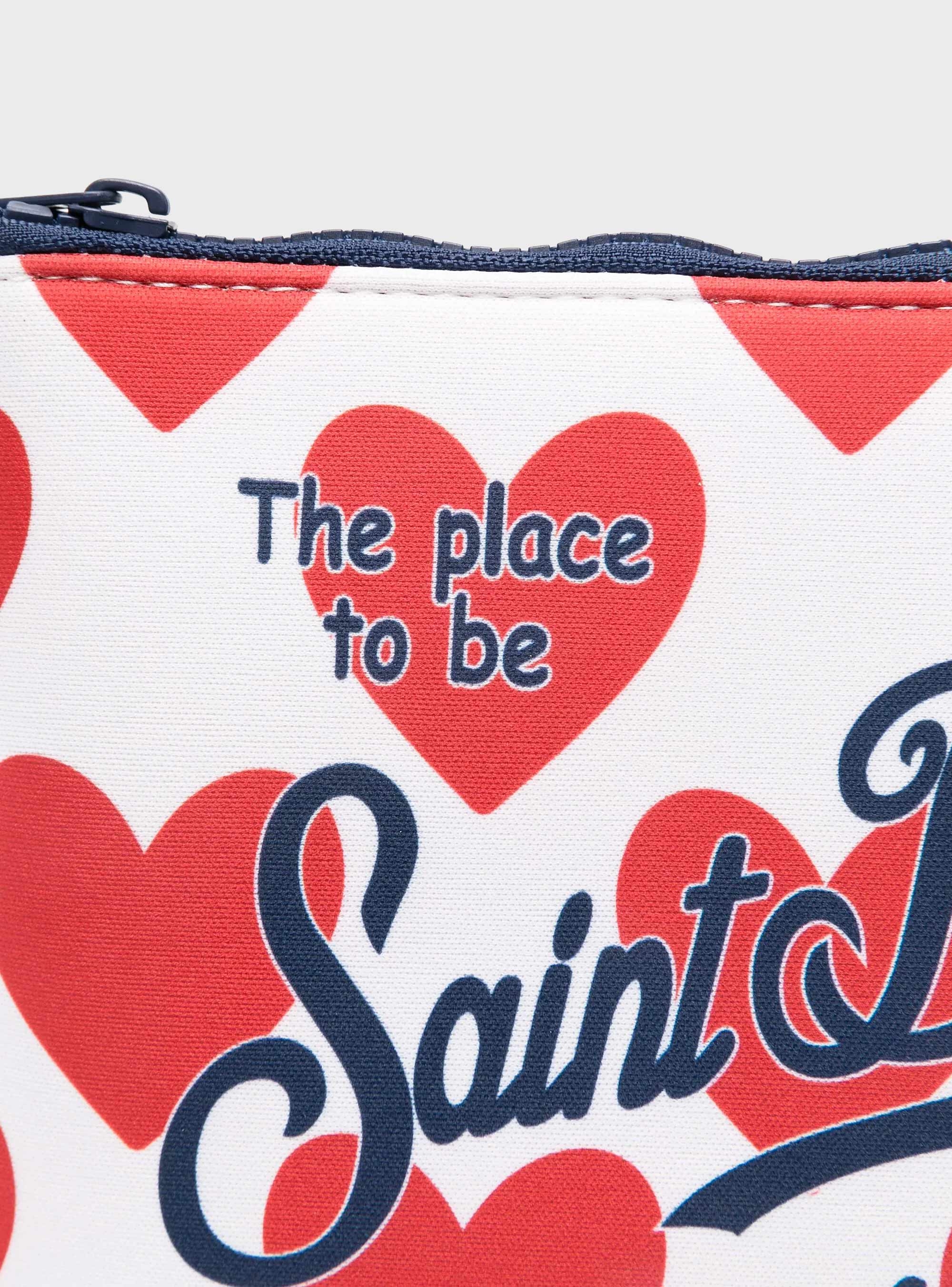 MC2 Saint Barth Aline scuba pouch with hearts - Red