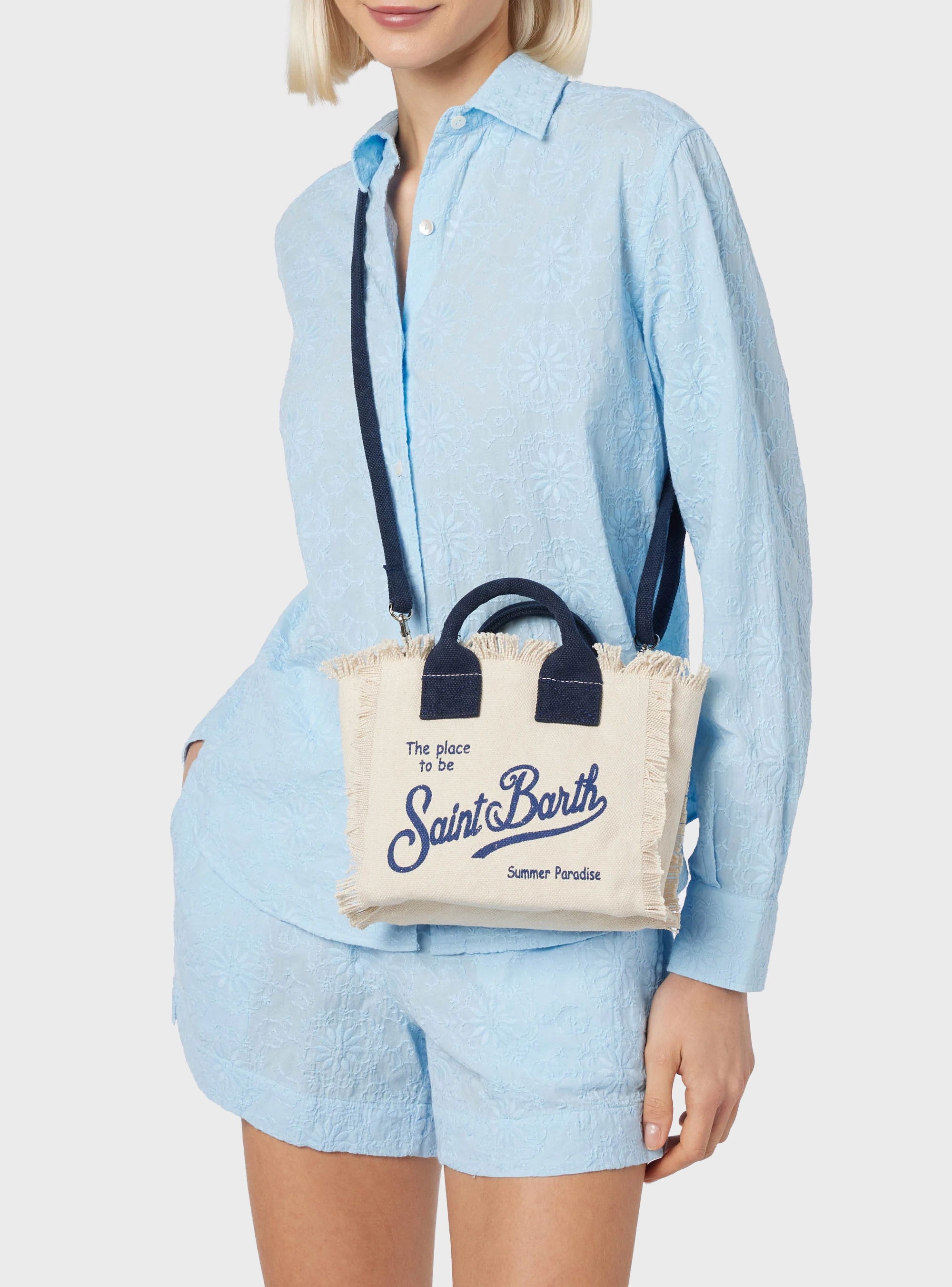 MC2 Saint Barth Canvas Mini Vanity Bag - White