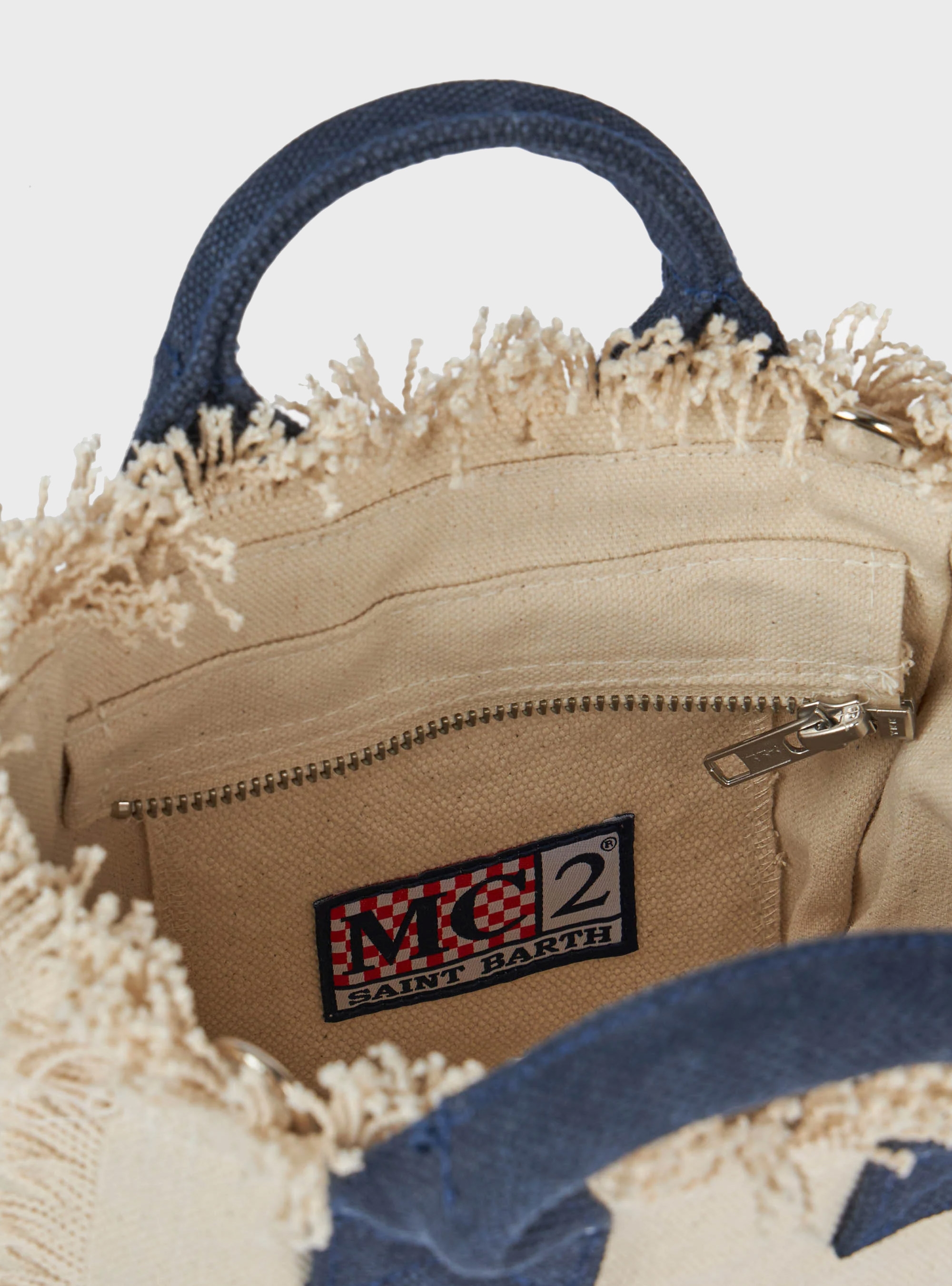 MC2 Saint Barth Canvas Mini Vanity Bag - White