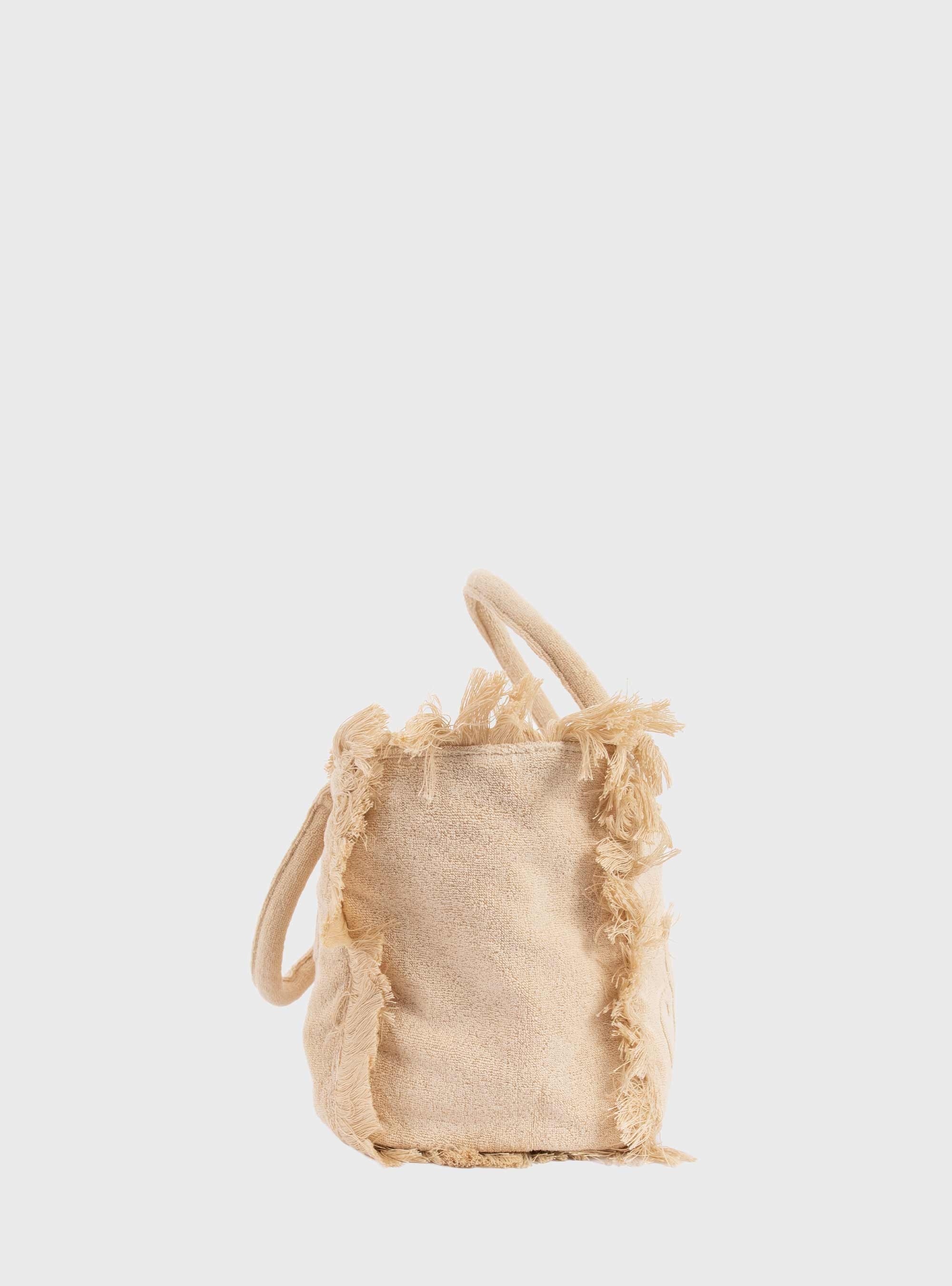 MC2 Saint Barth Vanity Terry tote bag with embossed logo - Beige