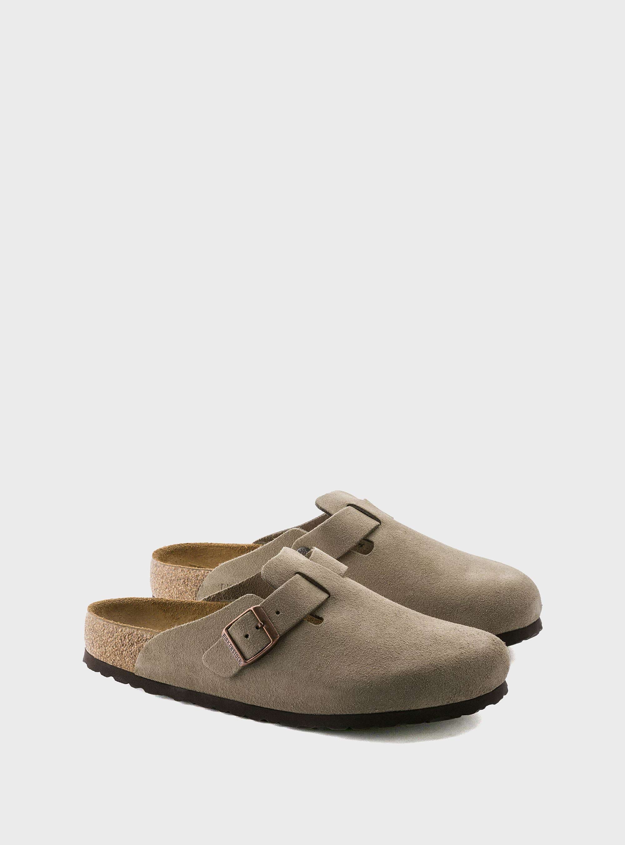 Birkenstock Boston Soft Footbed Regular Fit Sandals - Taupe