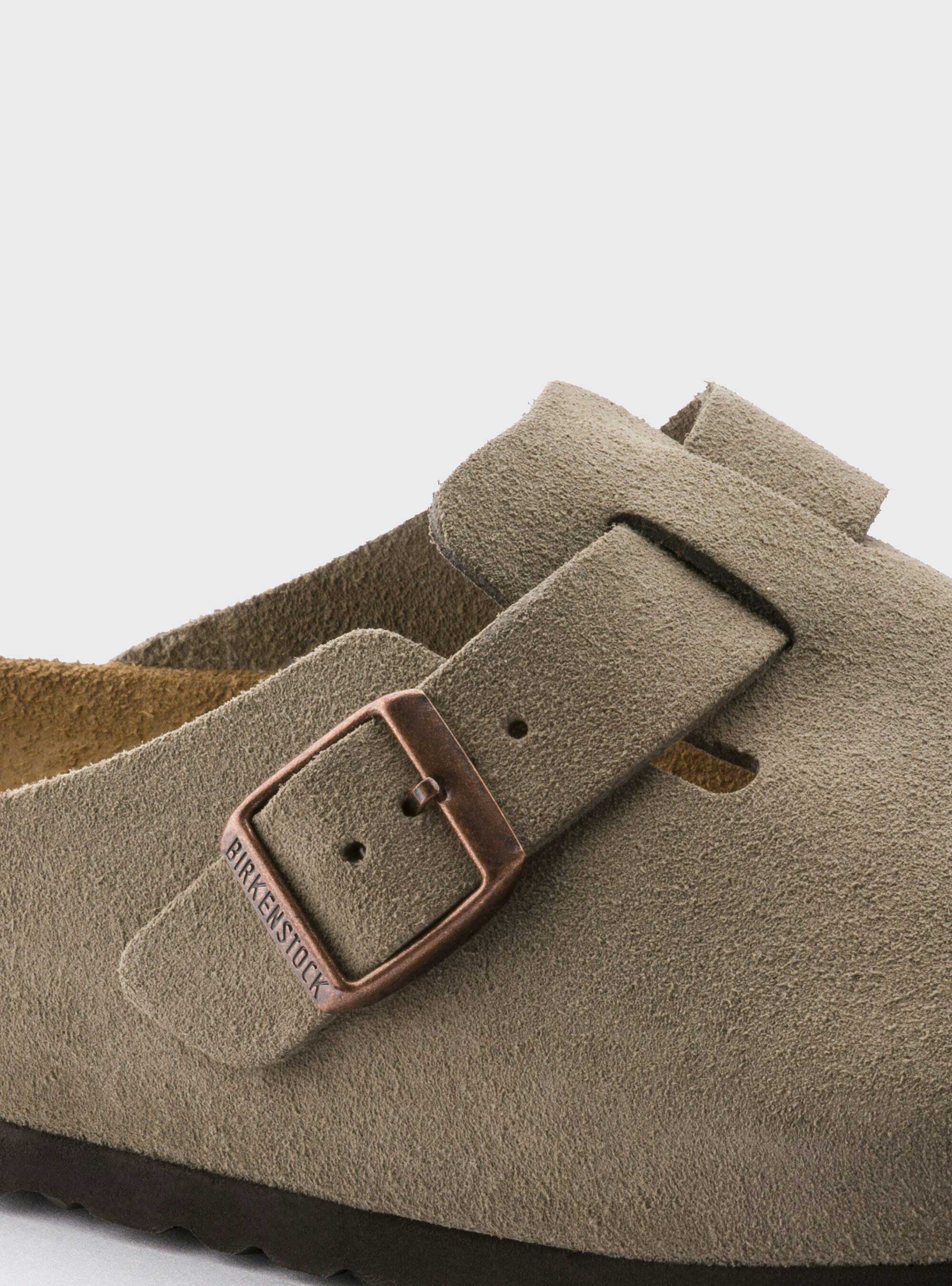 Birkenstock Boston Soft Footbed Regular Fit Sandals - Taupe