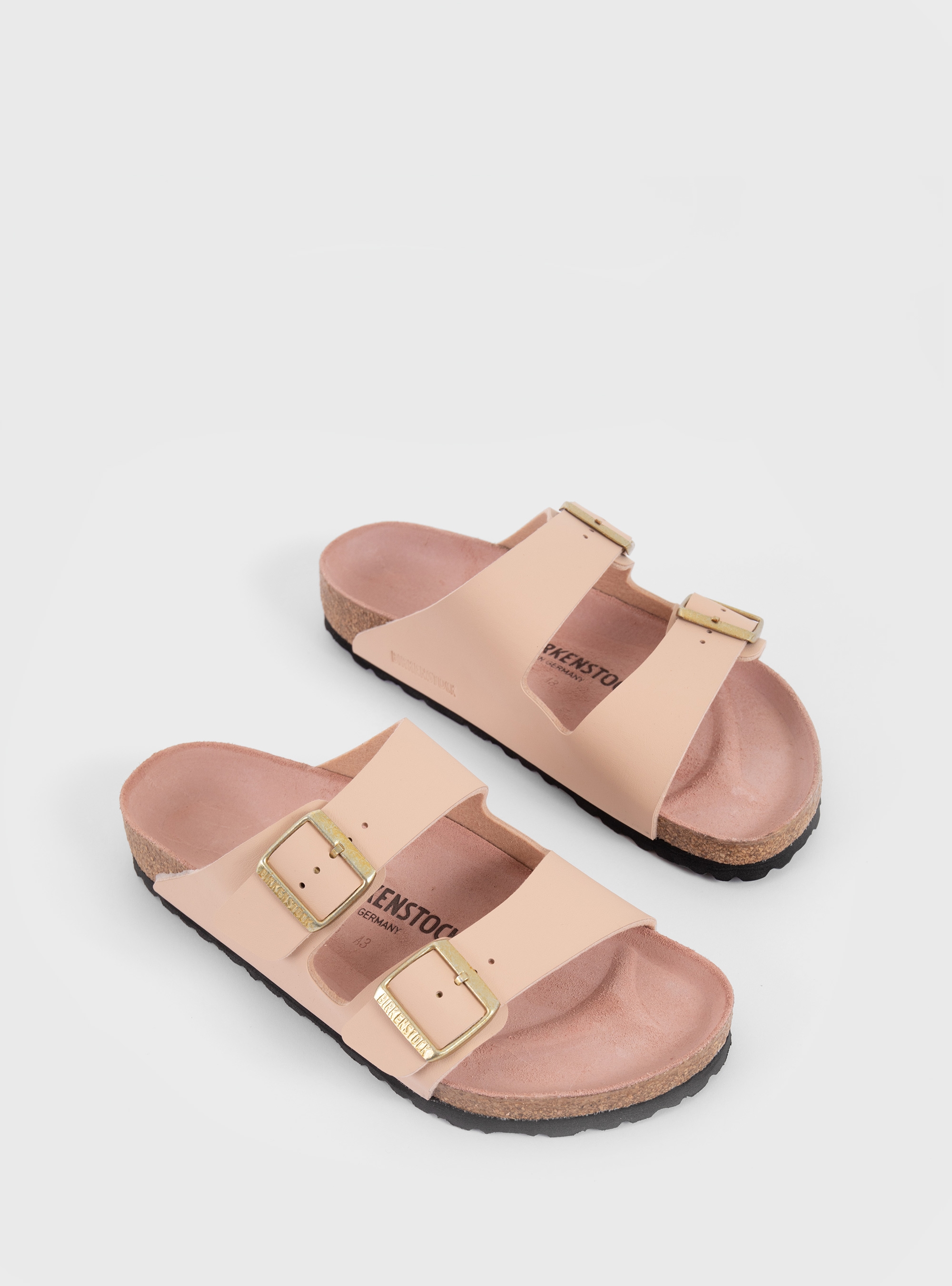 Birkenstock Arizona Birko-Flor Regular Fit Sandals - Pale Pink