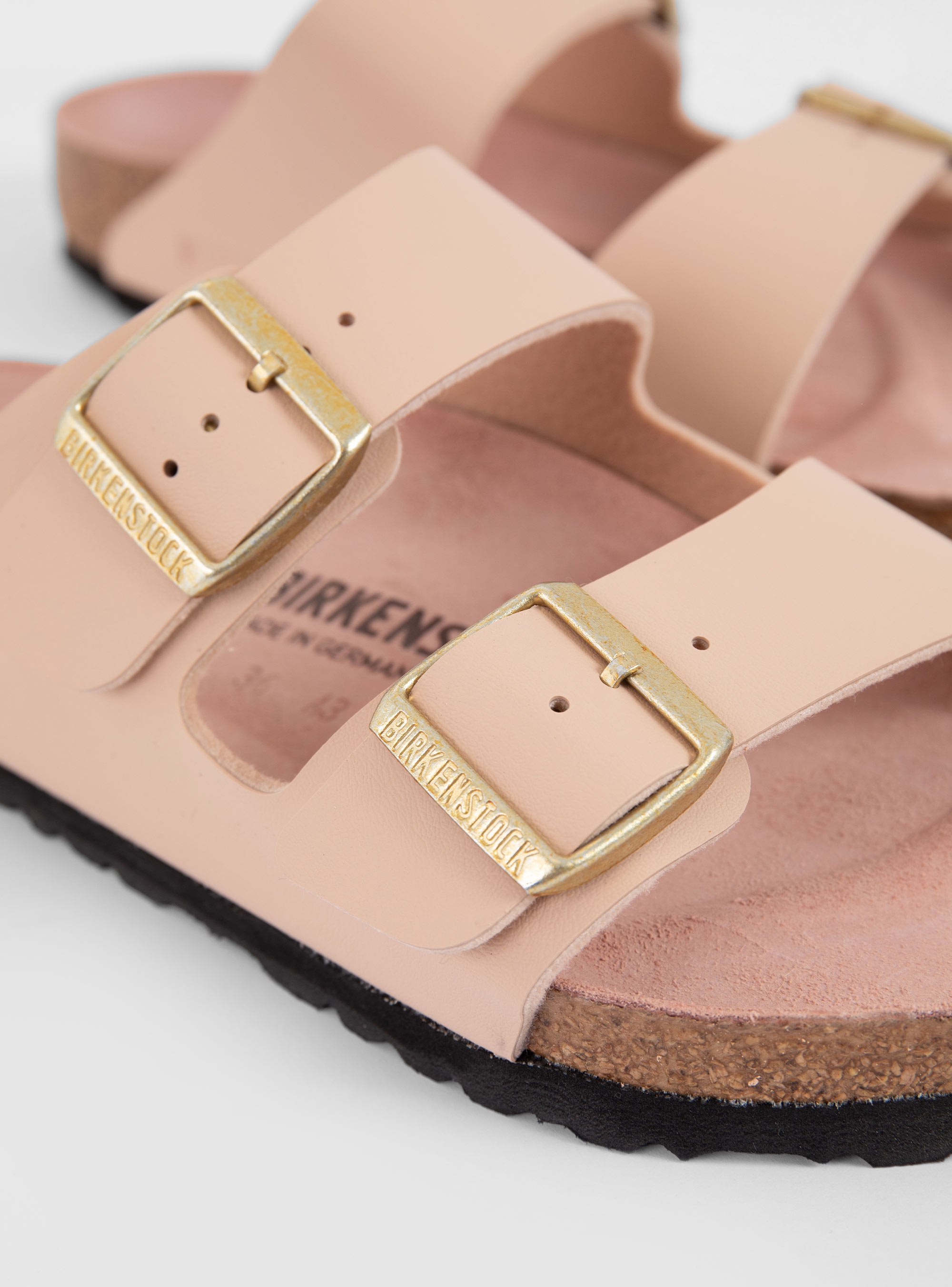 Birkenstock Arizona Birko-Flor Regular Fit Sandals - Pale Pink