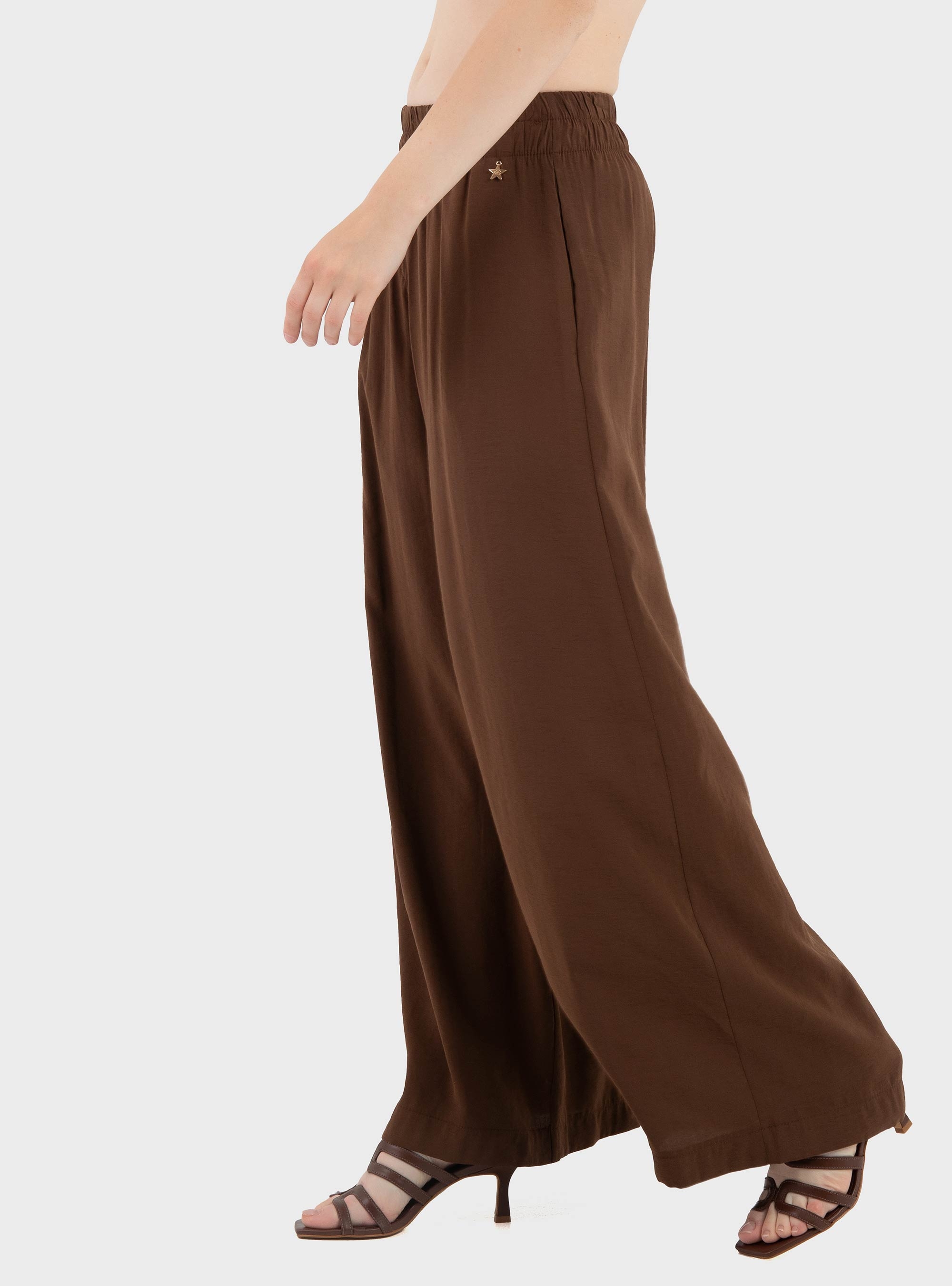 Souvenir Wide Leg Trousers - Brown